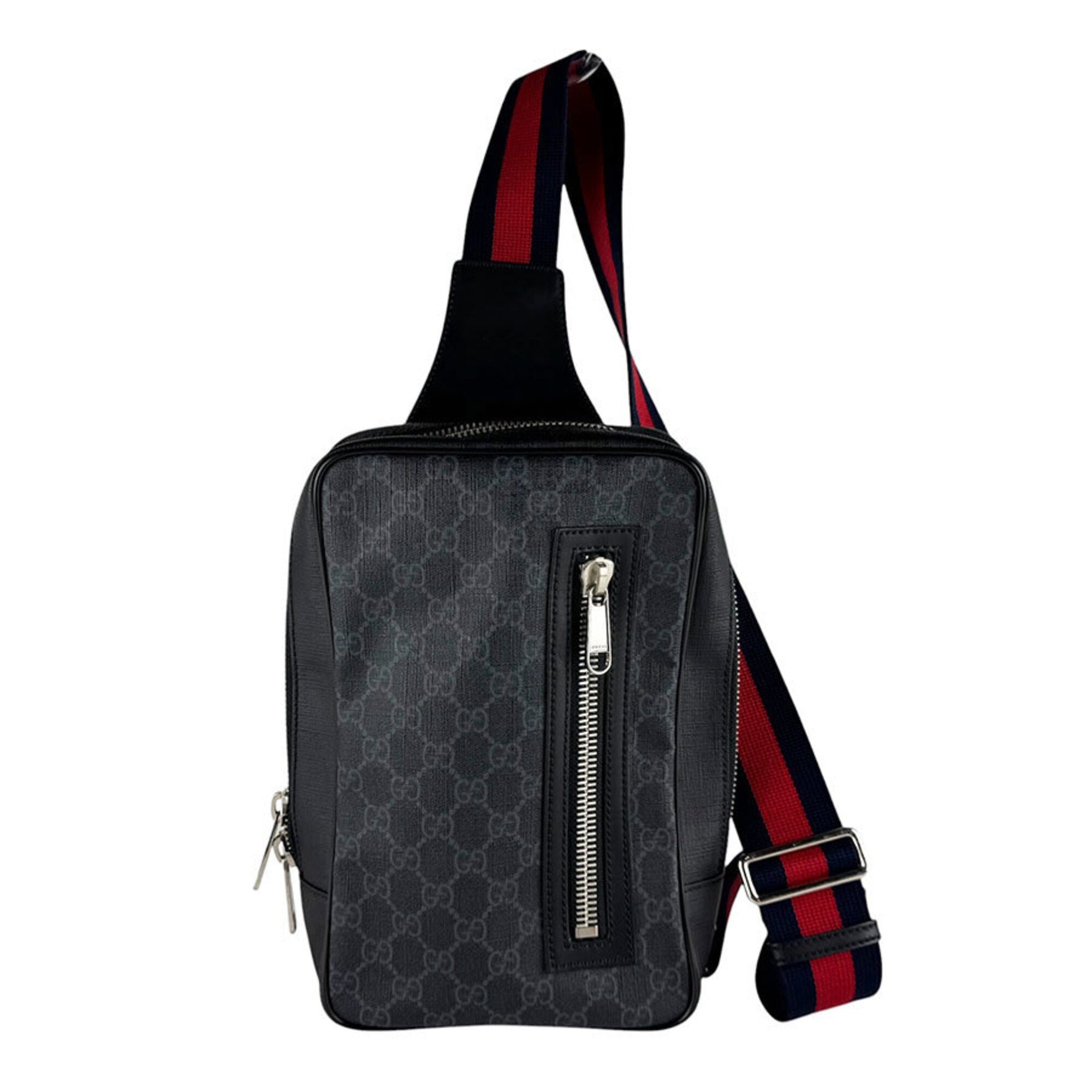 Gucci Black Gg Supreme Sling Bag (Pre-Owned)