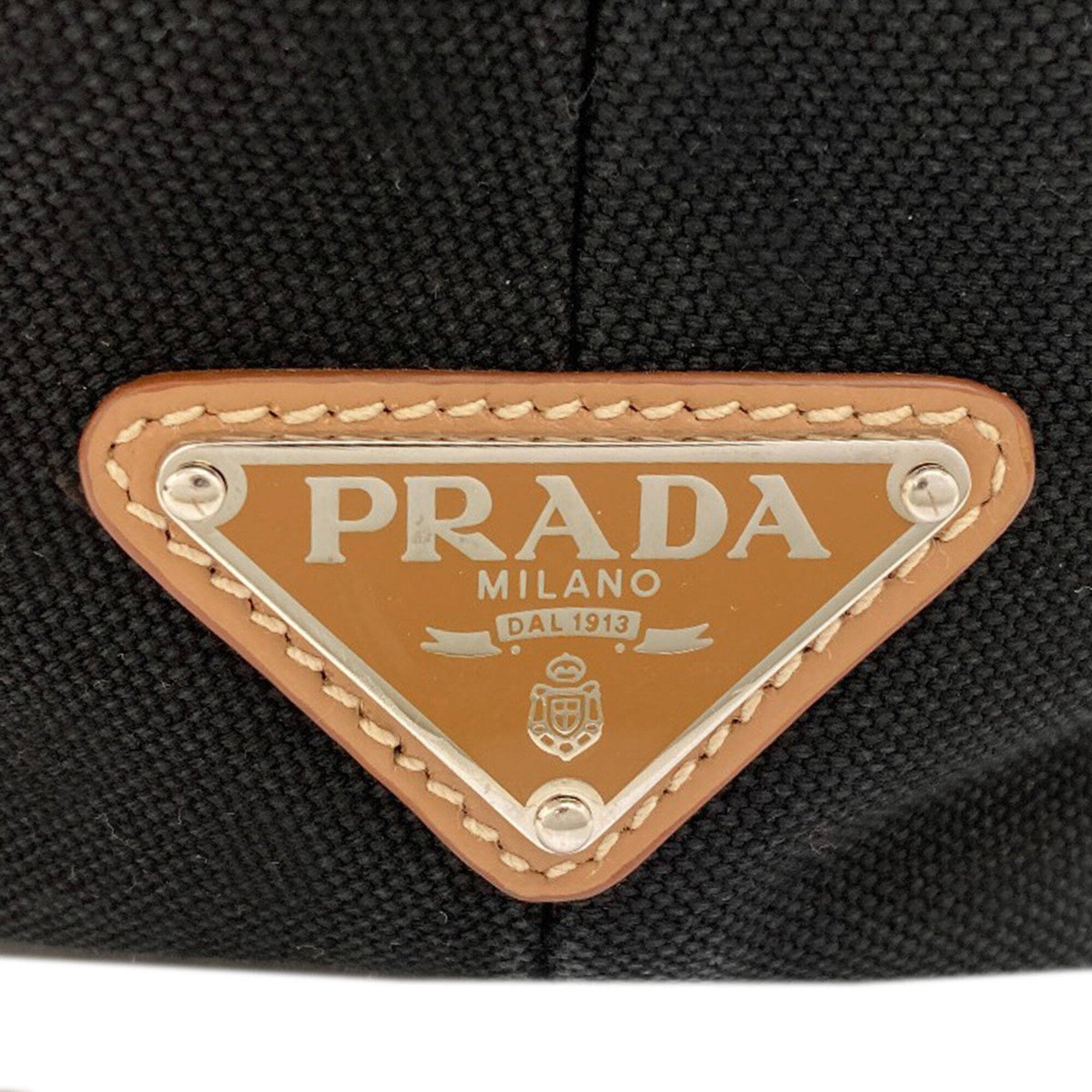 Prada Black Canvas Tote Bag (Pre-Owned)