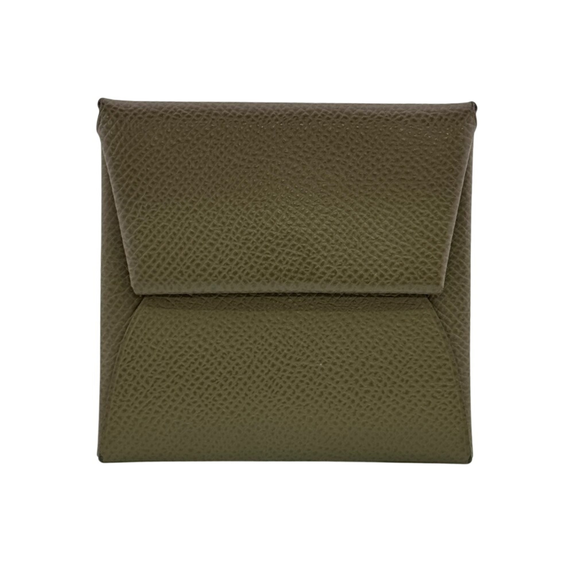 Hermes Bastia Etoupe Gray Epsom Leather Coin Purse/Coin Case (Pre-Owned)