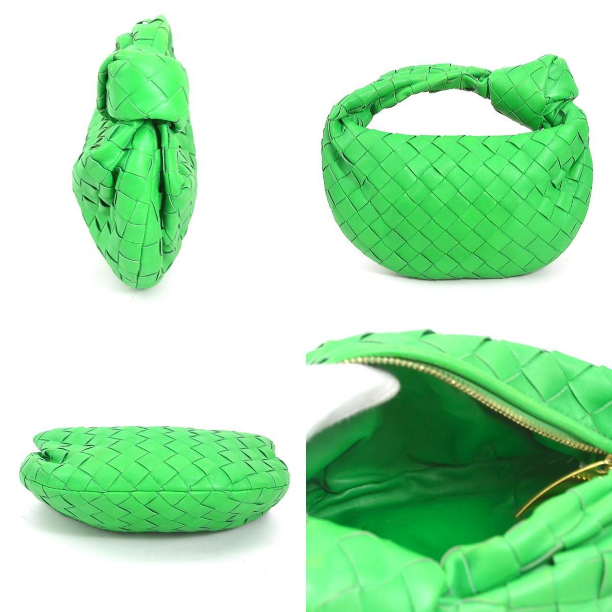 Bottega Veneta Green Leather Handbag (Pre-Owned)