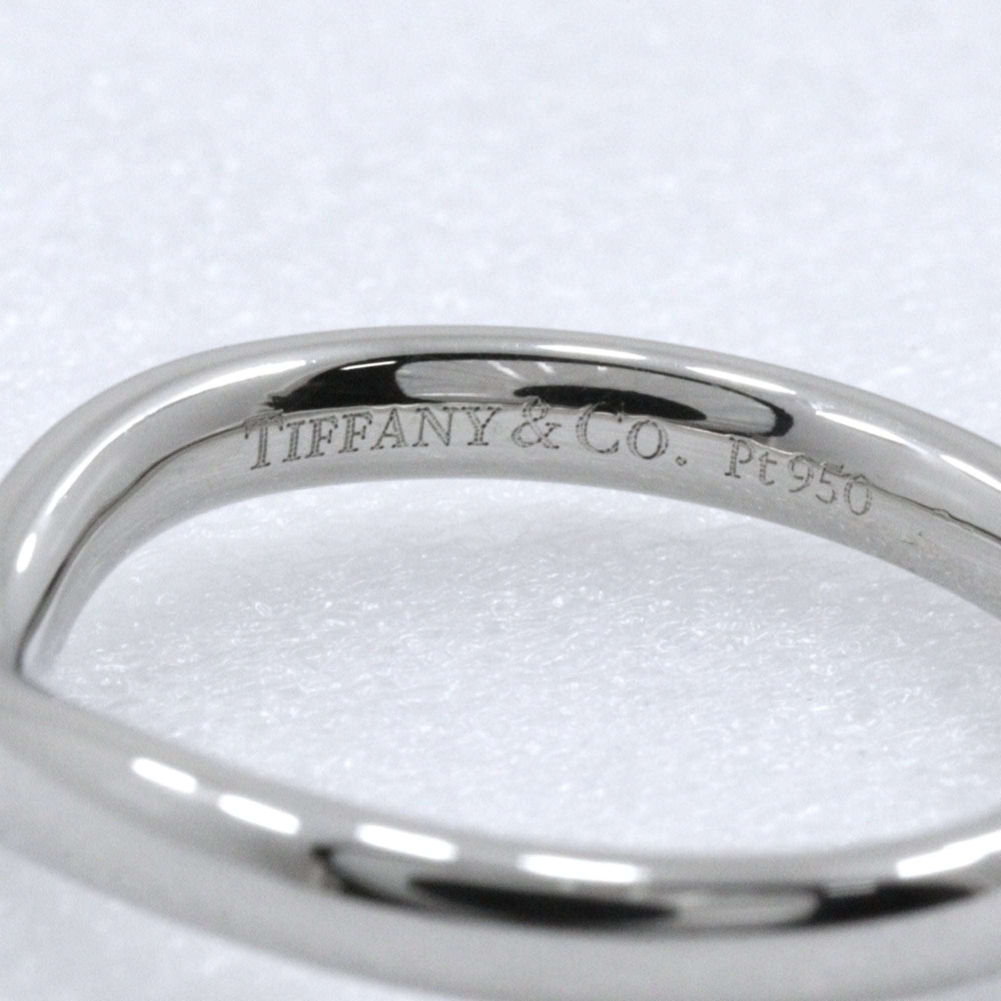 Tiffany Silver Platinum 950 Band Ring (Pre-Owned)