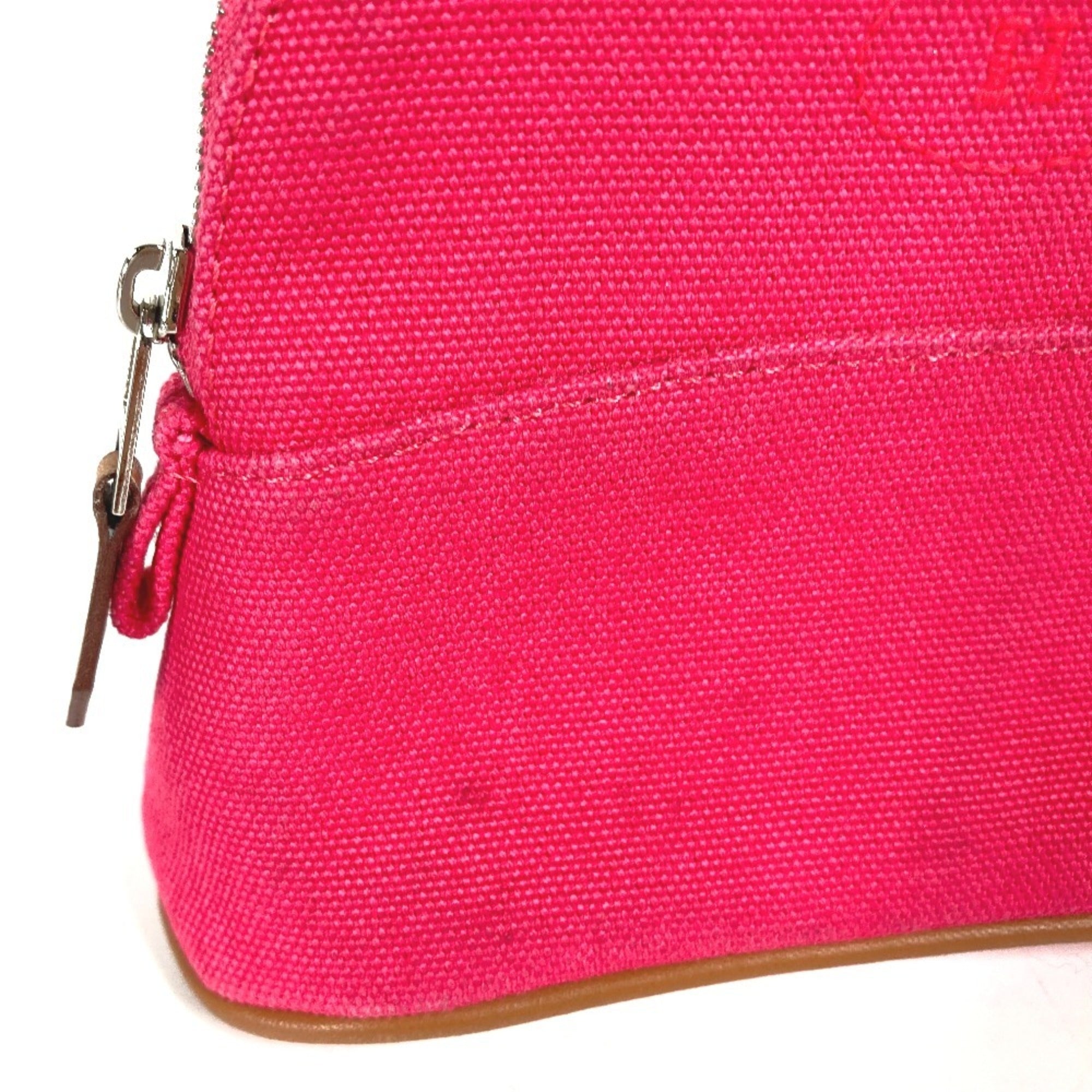 Hermes Bolide Pink Canvas Pouch (Pre-Owned)