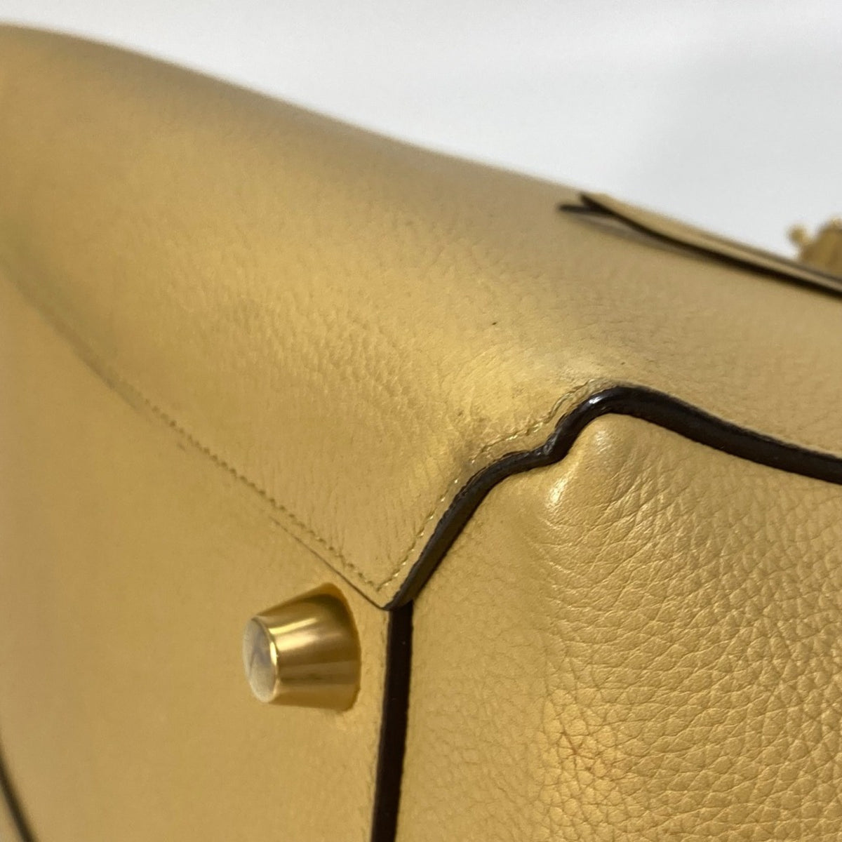 Celine Yellow Leather Shoulder Bag (Pre-Owned)