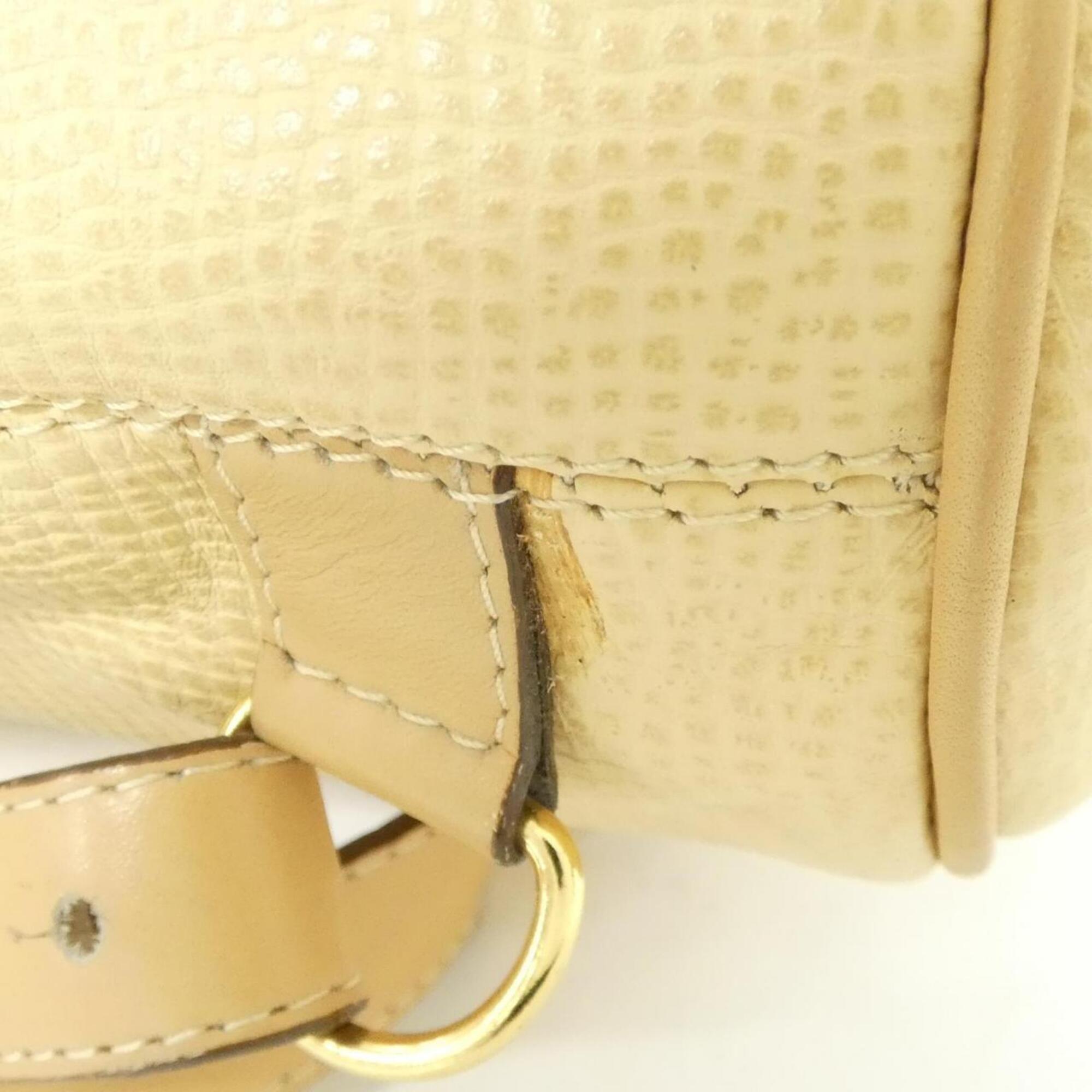 Christian Dior Beige Leather Backpack (Pre-Owned)