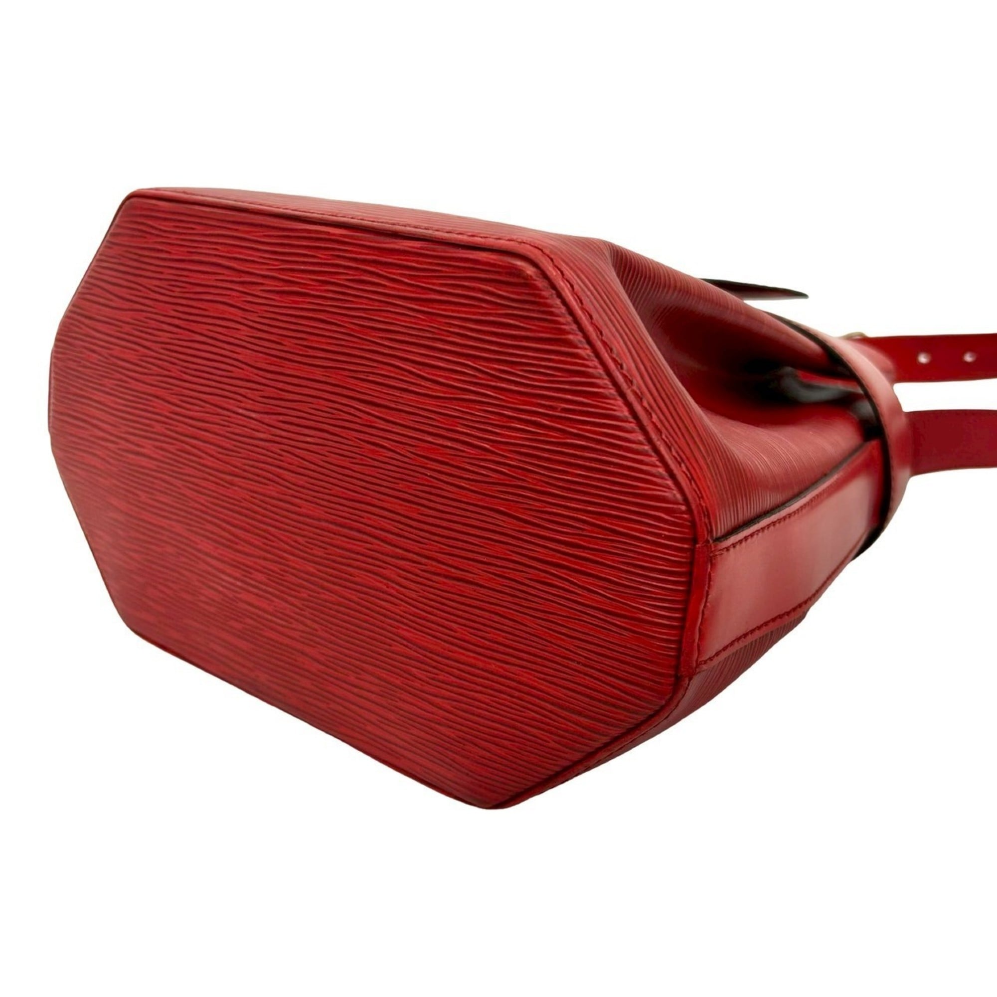 Louis Vuitton Red Color Epi Leather Shoulder Bag Tote Bag (Pre-Owned)