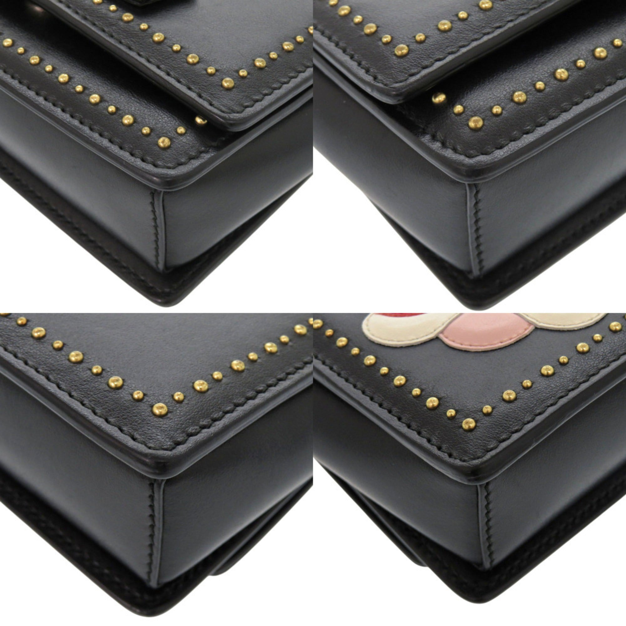 Salvatore Ferragamo Black Leather Shoulder Bag (Pre-Owned)
