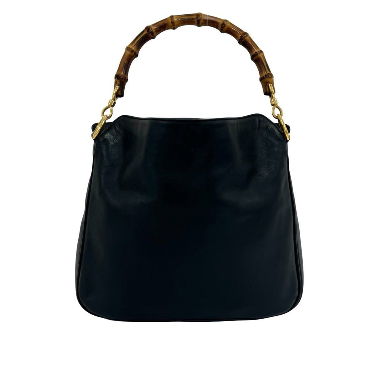 Gucci Navy Leather Handbag Shoulder Bag (Pre-Owned)