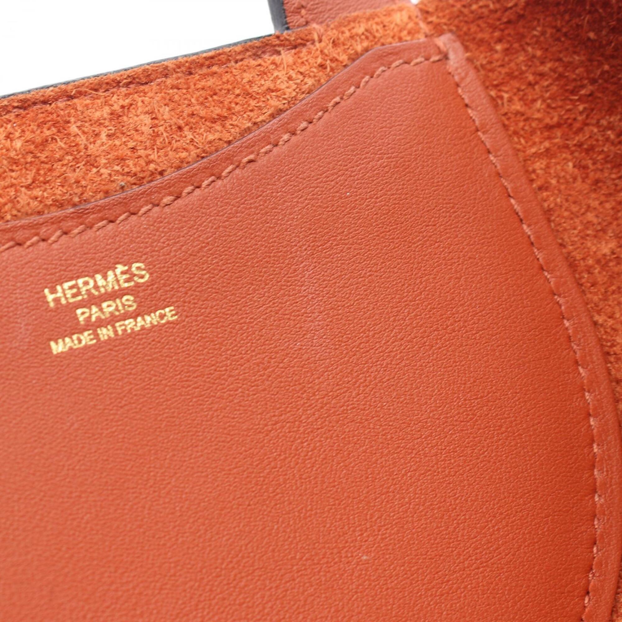 Hermes Brown Taurillon Clemence Leather Handbag (Pre-Owned)