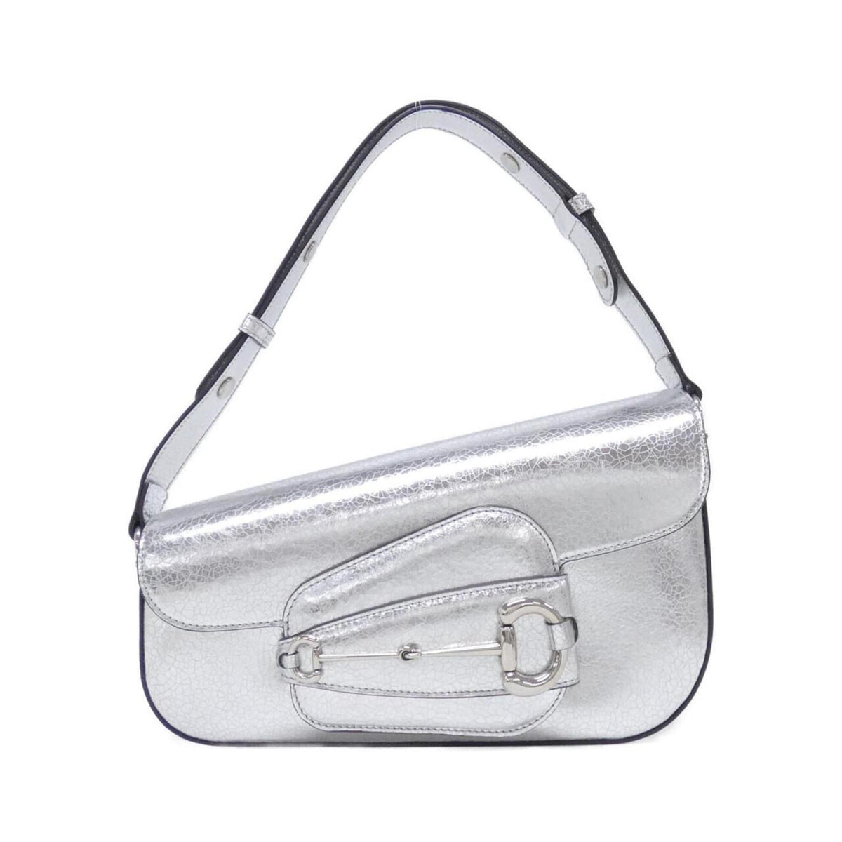 Gucci Silver Leather Shoulder Bag (Pre-Owned)