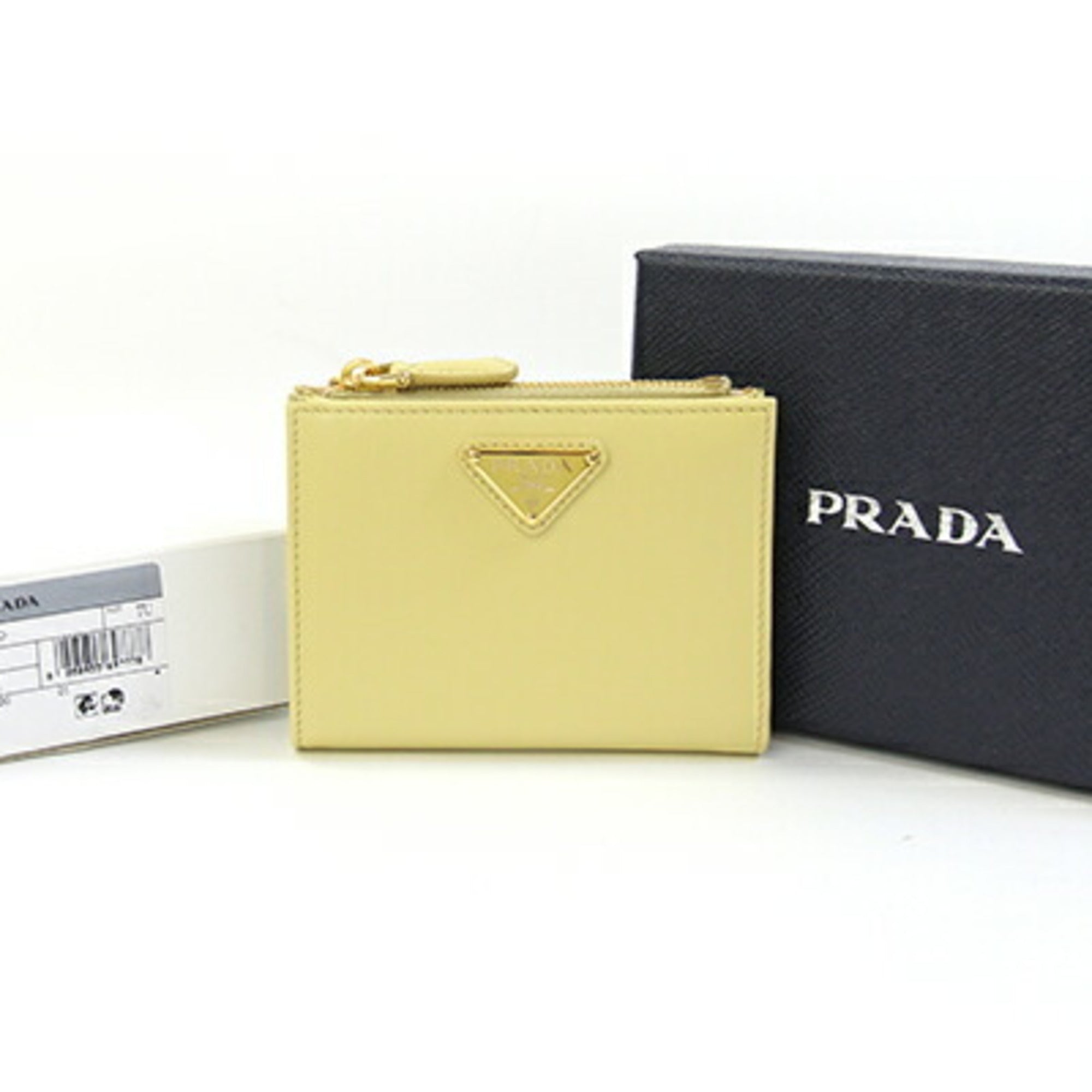 Prada Yellow Leather Wallet (Bi-Fold) (Pre-Owned)