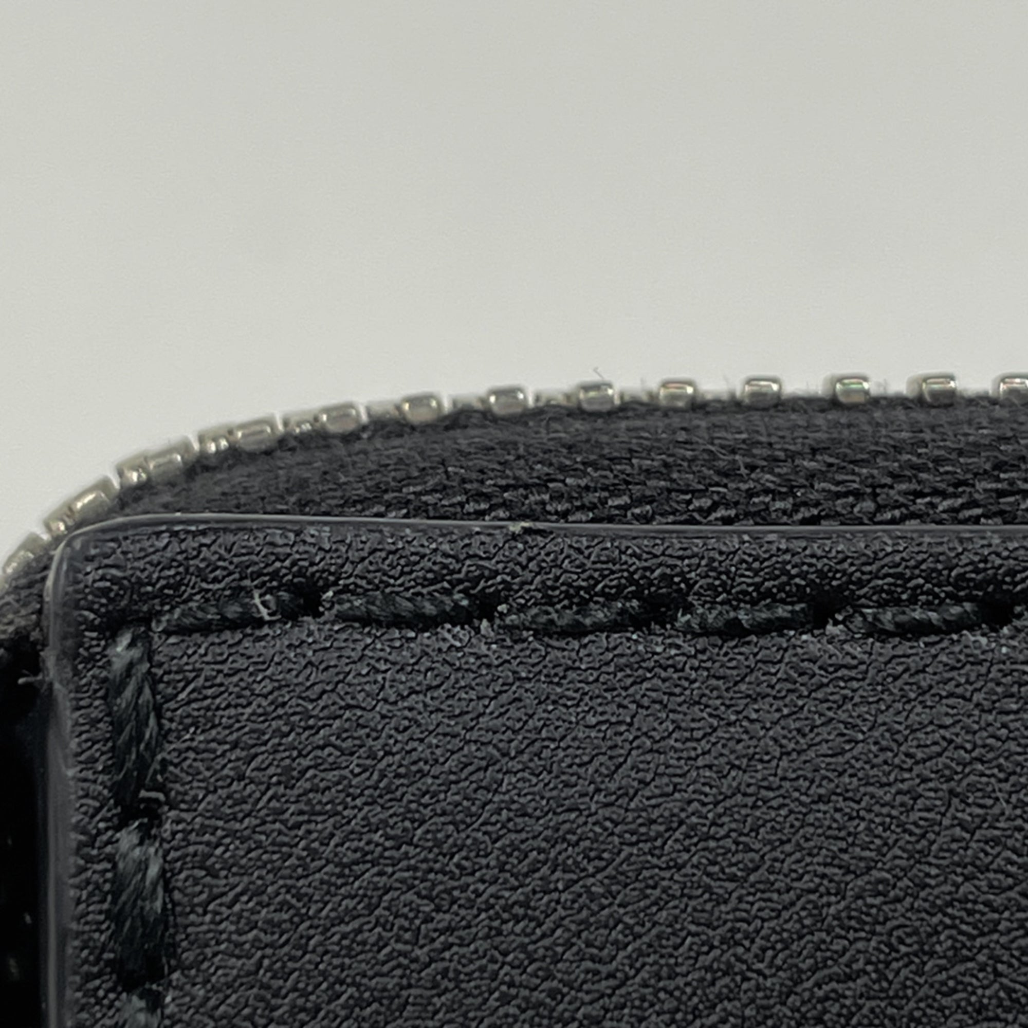 Salvatore Ferragamo Gancini Gray Coated Canvas Leather Clutch Bag (Pre-Owned)