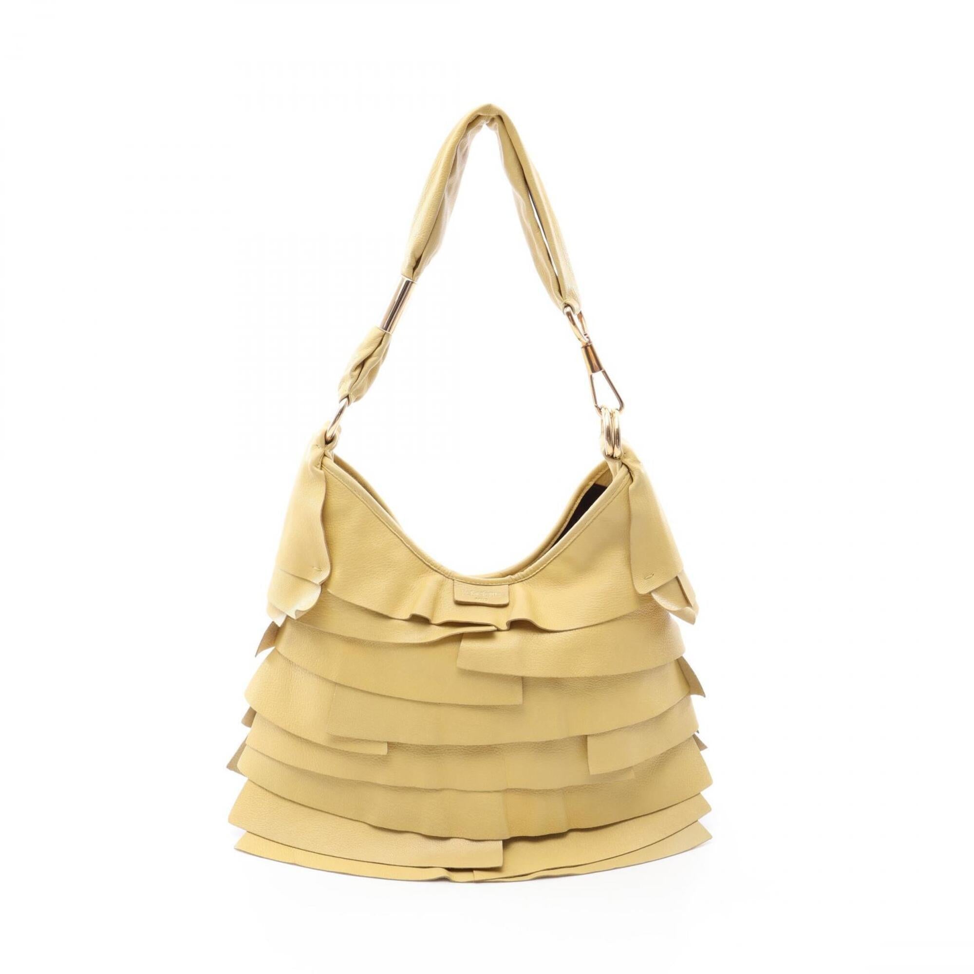 Saint Laurent Yellow Leather Handbag Shoulder Bag (Pre-Owned)