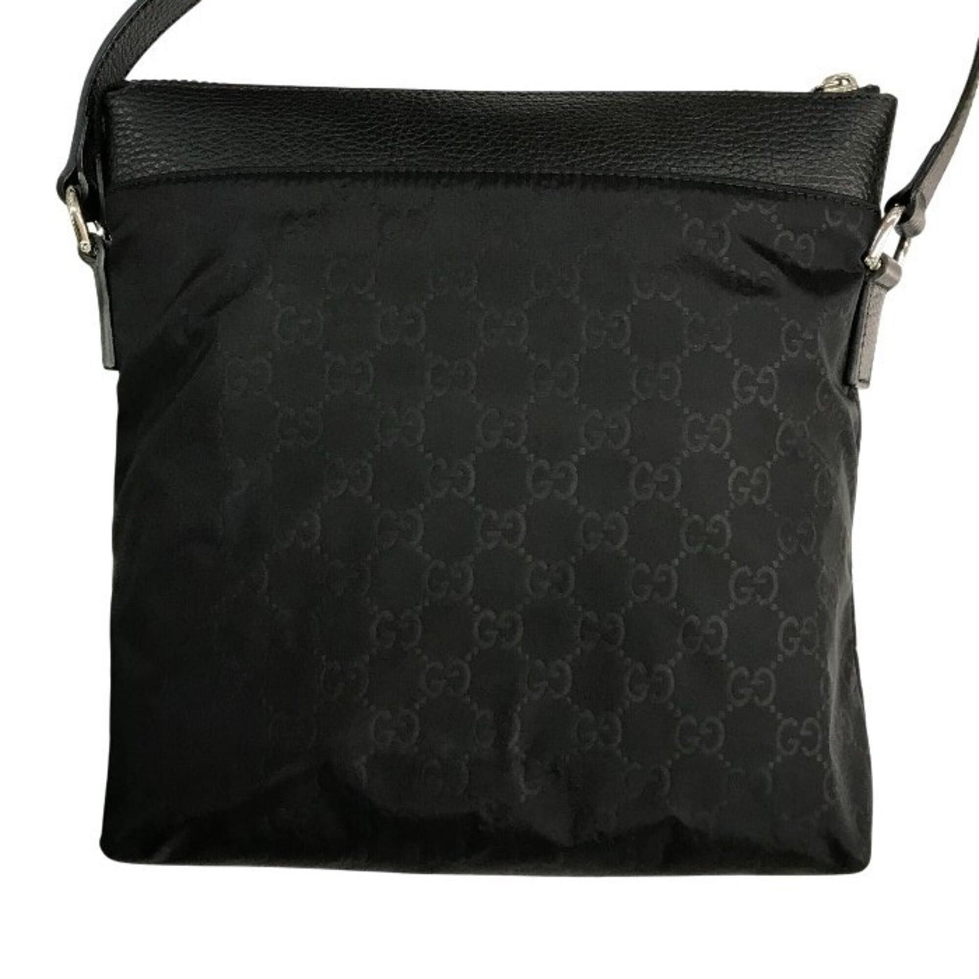 Gucci Black Nylon Leather Shoulder Bag (Pre-Owned)