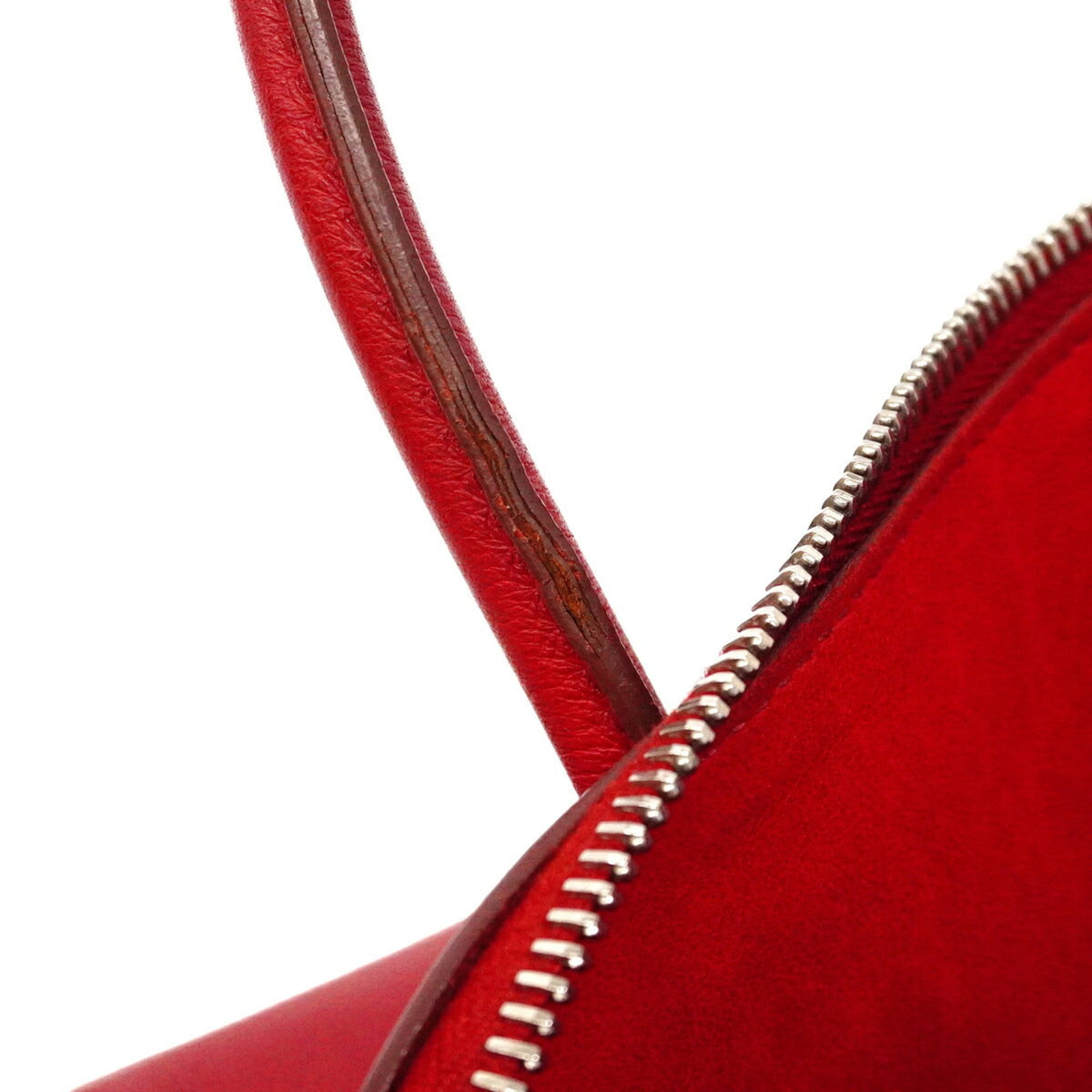 Hermes Rouge Casaque Taurillon Clemence Leather Handbag (Pre-Owned)