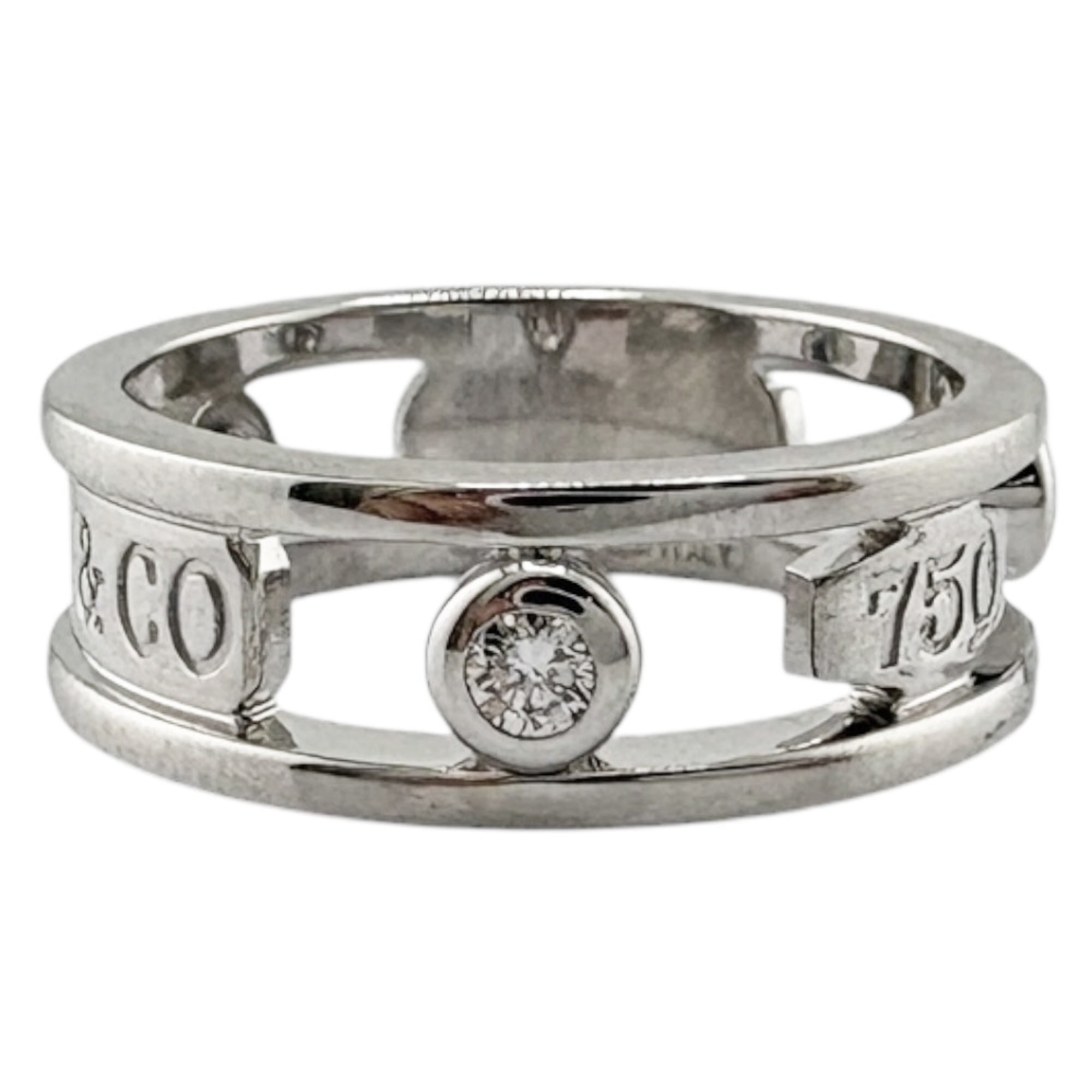 Tiffany Silver White Gold (18K) Band Ring (Pre-Owned)