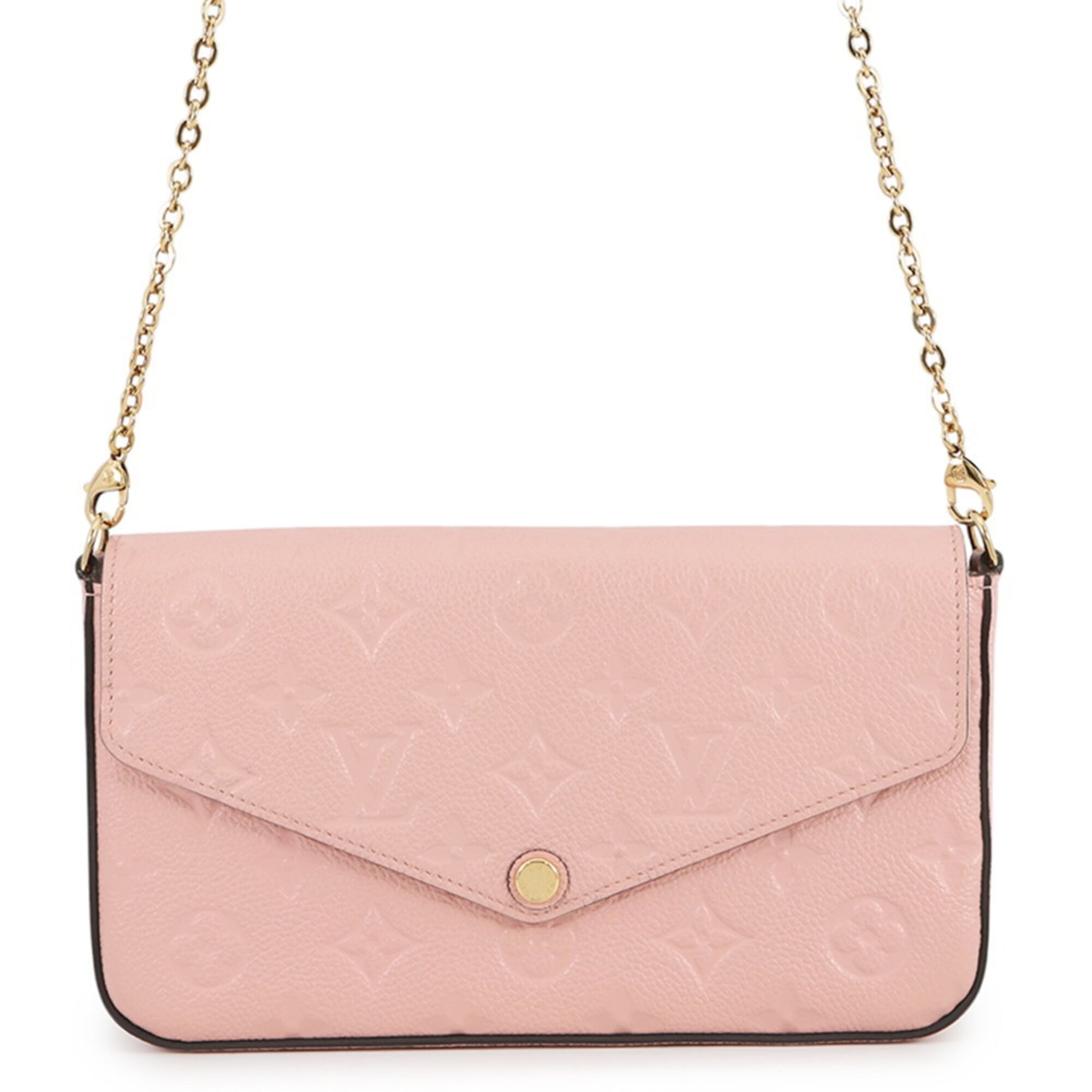 Louis Vuitton Monogram Empreinte Rose Poudre Monogram Empreinte Chain/Shoulder Wallet (Pre-Owned)