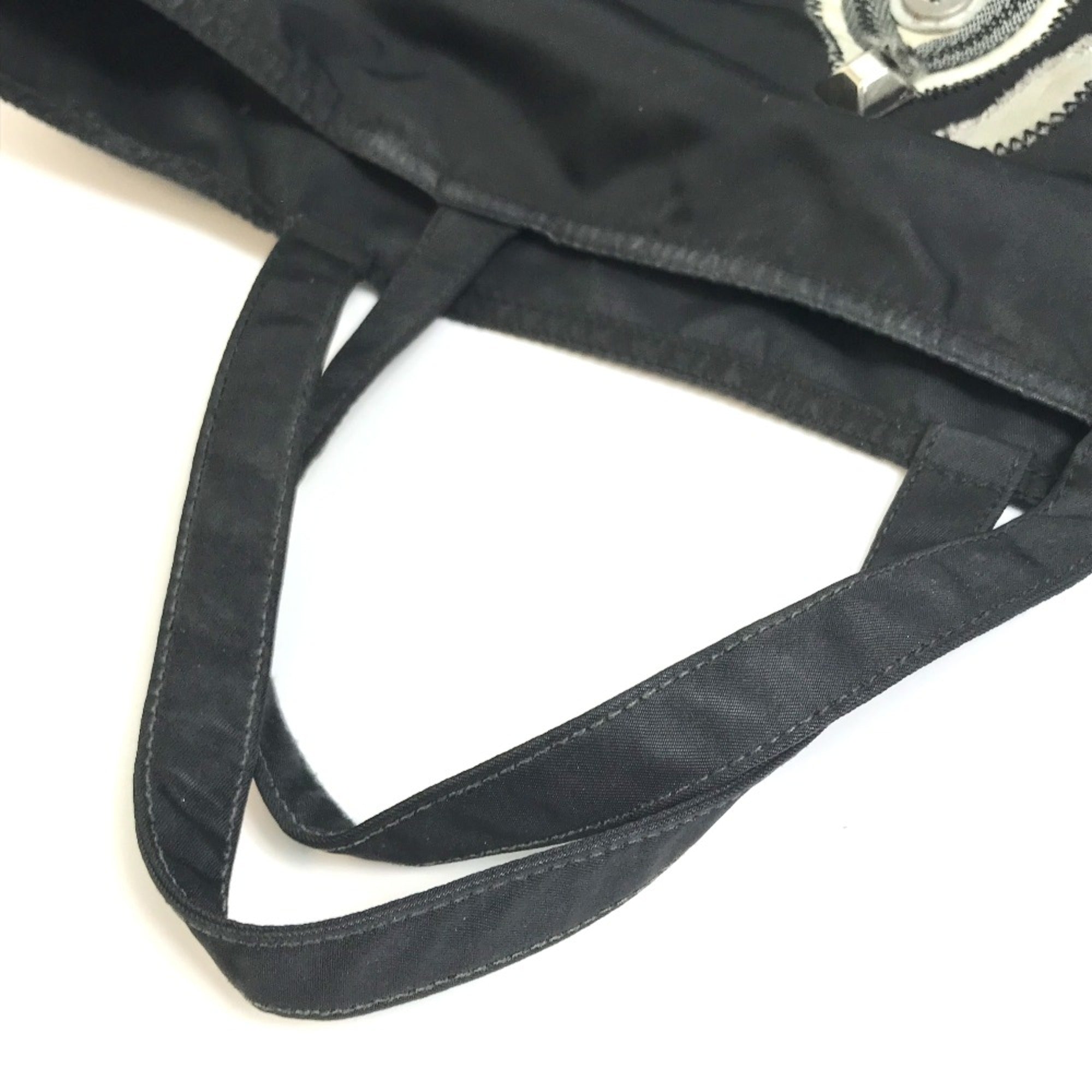 Prada Black Cloth Tote Bag (Pre-Owned)