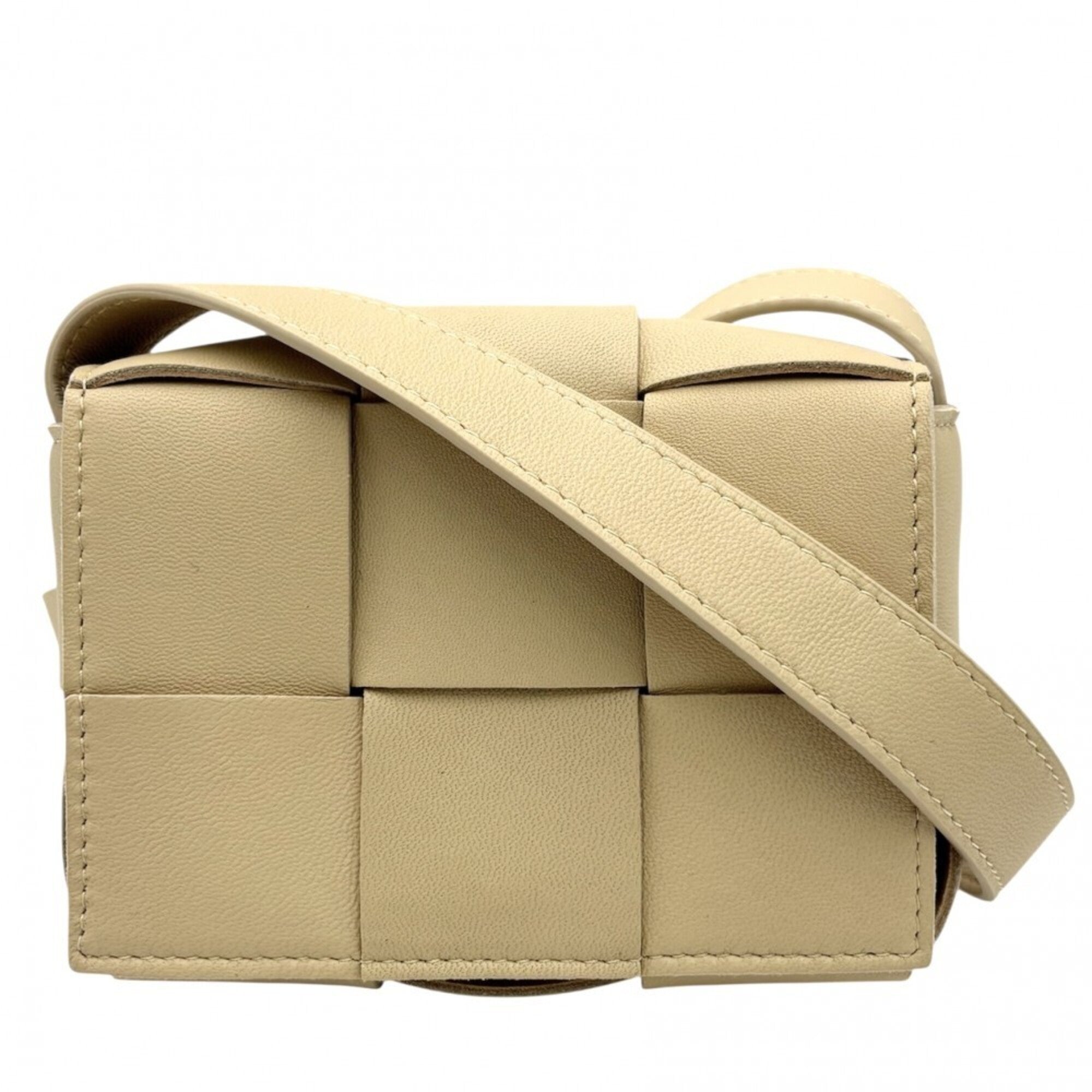 Bottega Veneta Beige Leather Shoulder Bag (Pre-Owned)