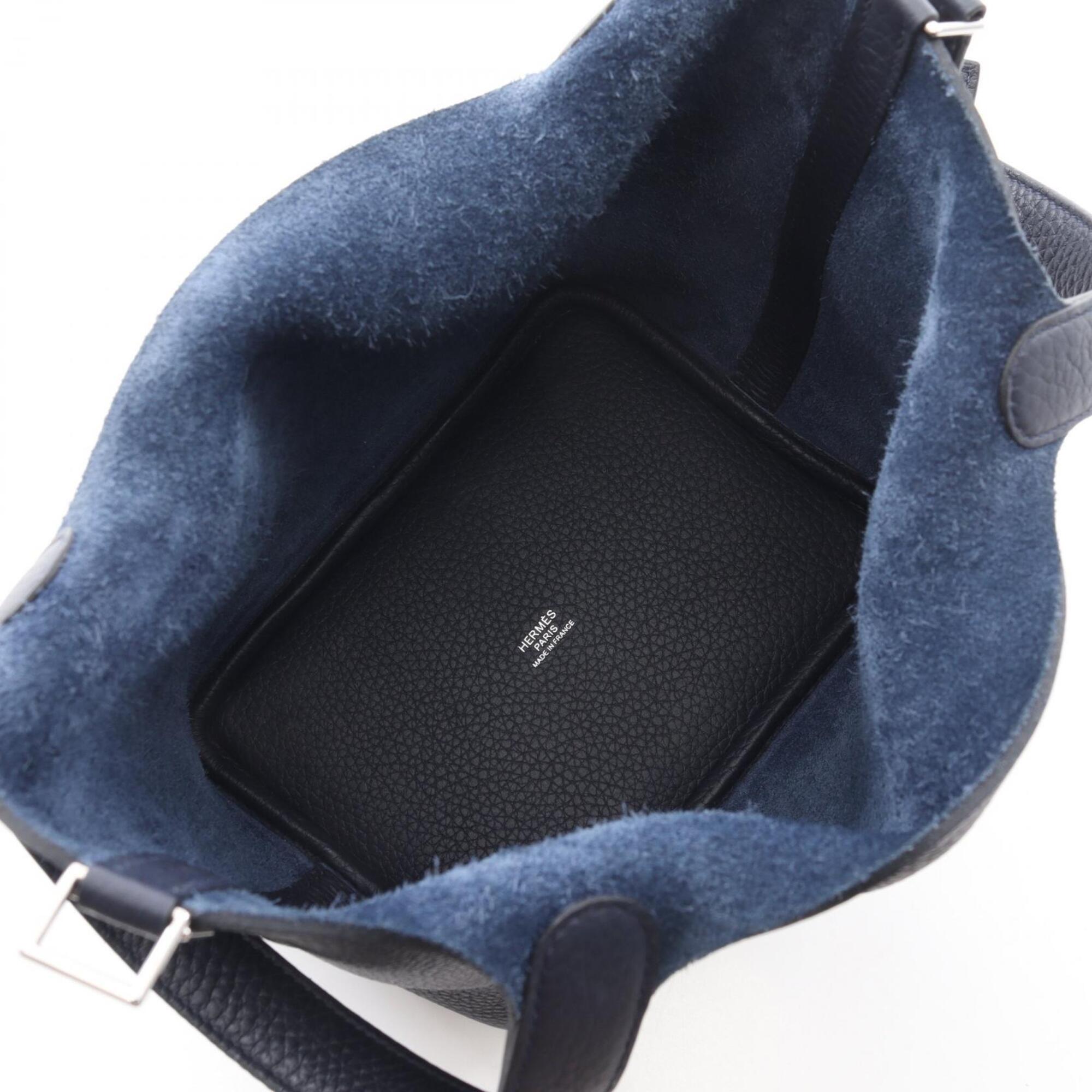 Hermes Blue Nuit Navy Taurillon Clemence Leather Handbag (Pre-Owned)