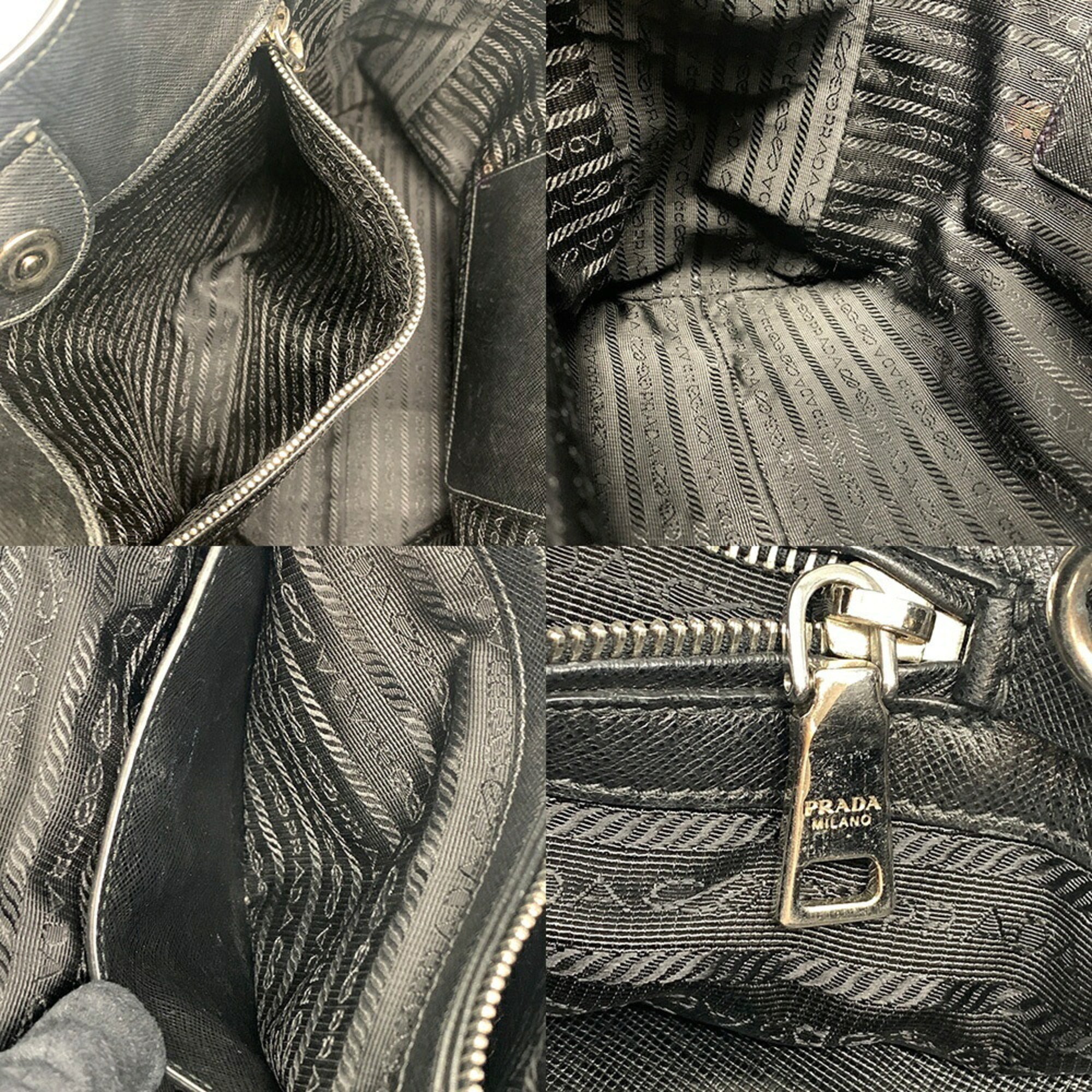 Prada Saffiano Black Saffiano Tote Bag (Pre-Owned)