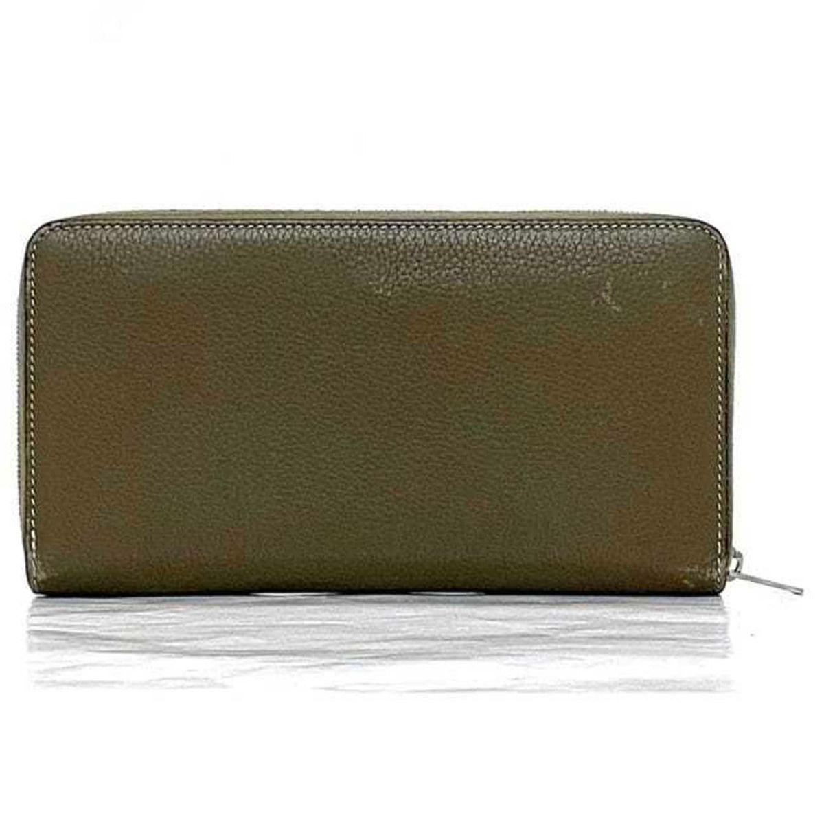 Celine Grayish Leather Long Wallet (Bi-Fold) (Pre-Owned)
