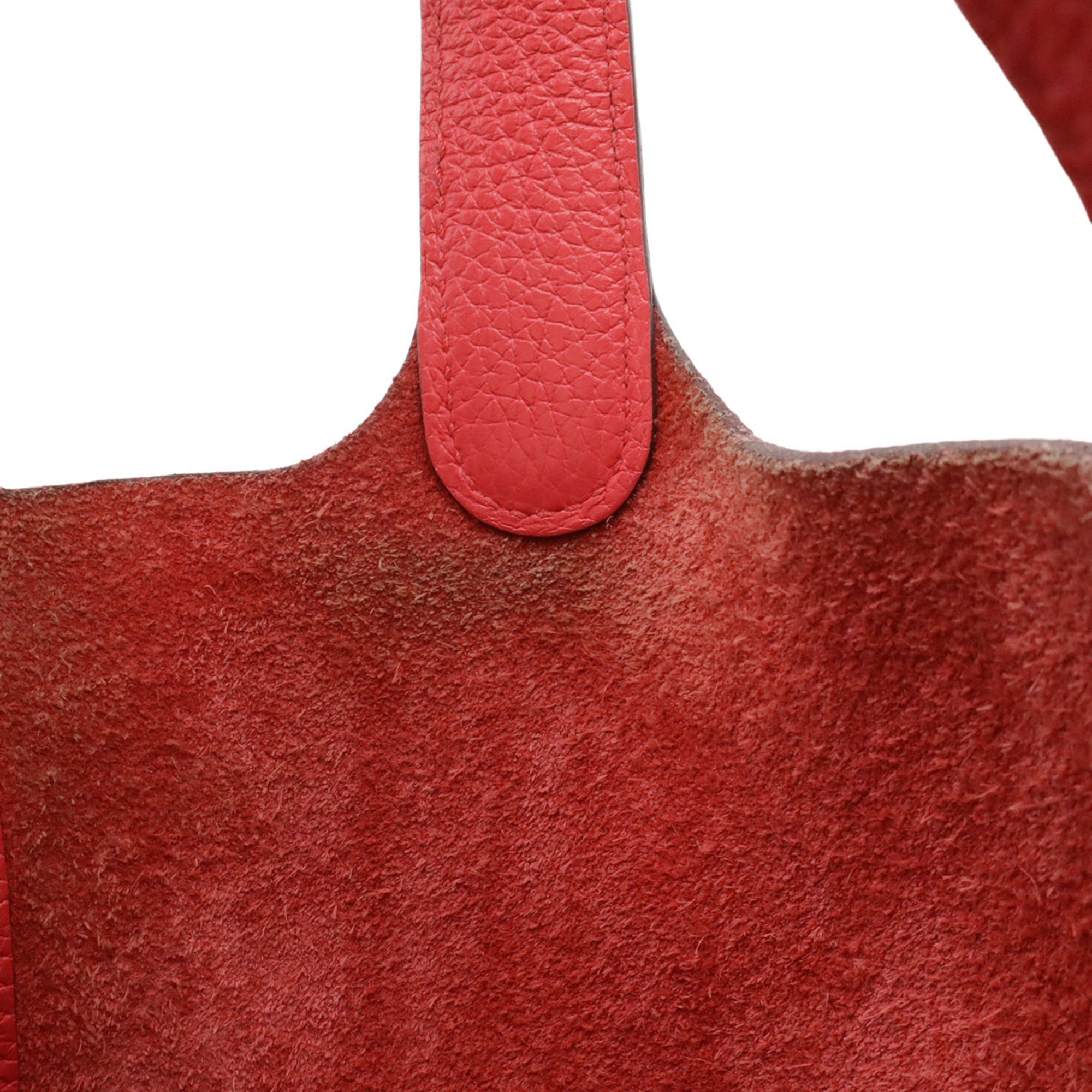 Hermes Pink Taurillon Clemence Leather Handbag Tote Bag (Pre-Owned)