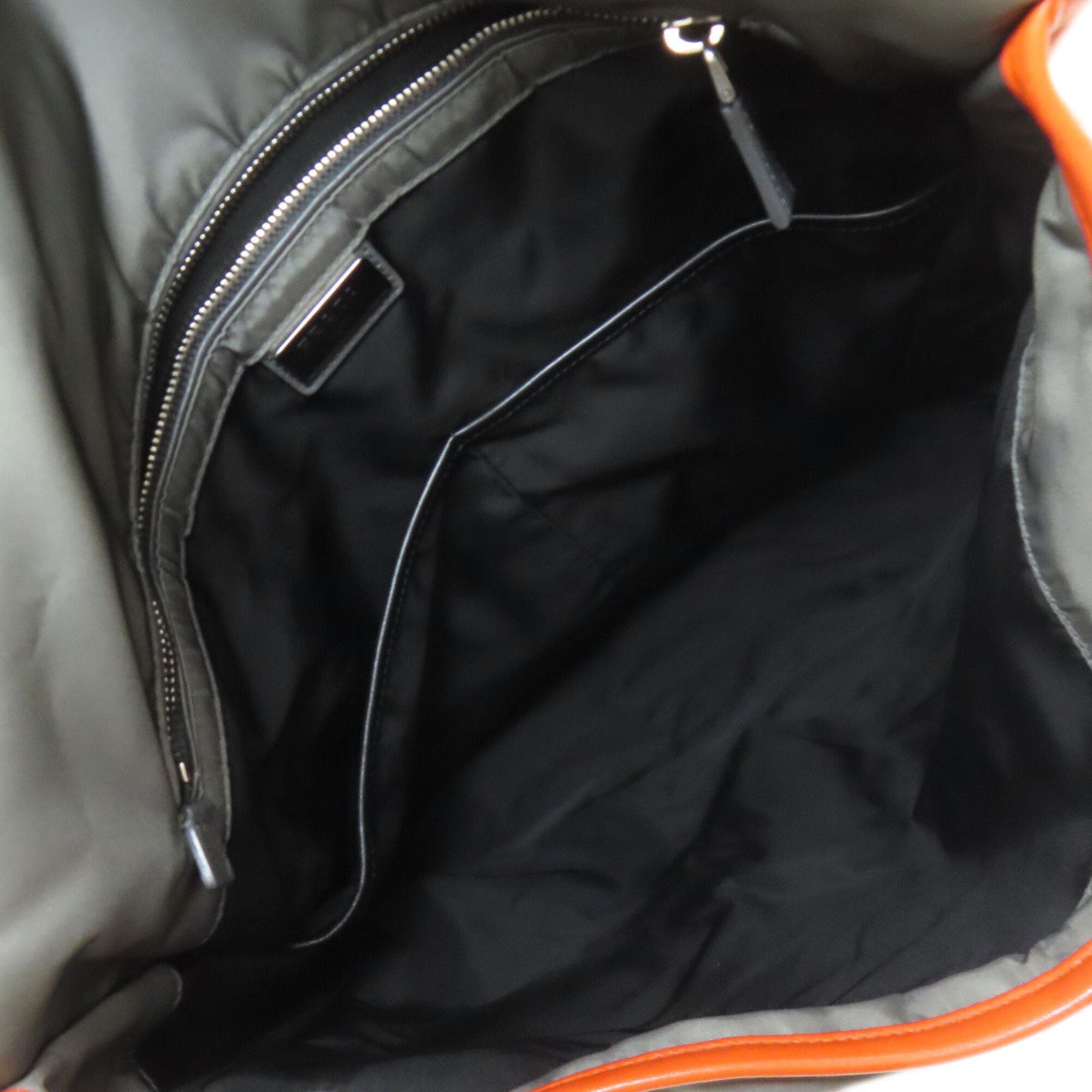Prada Black Gray Orange Nylon Backpack (Pre-Owned)