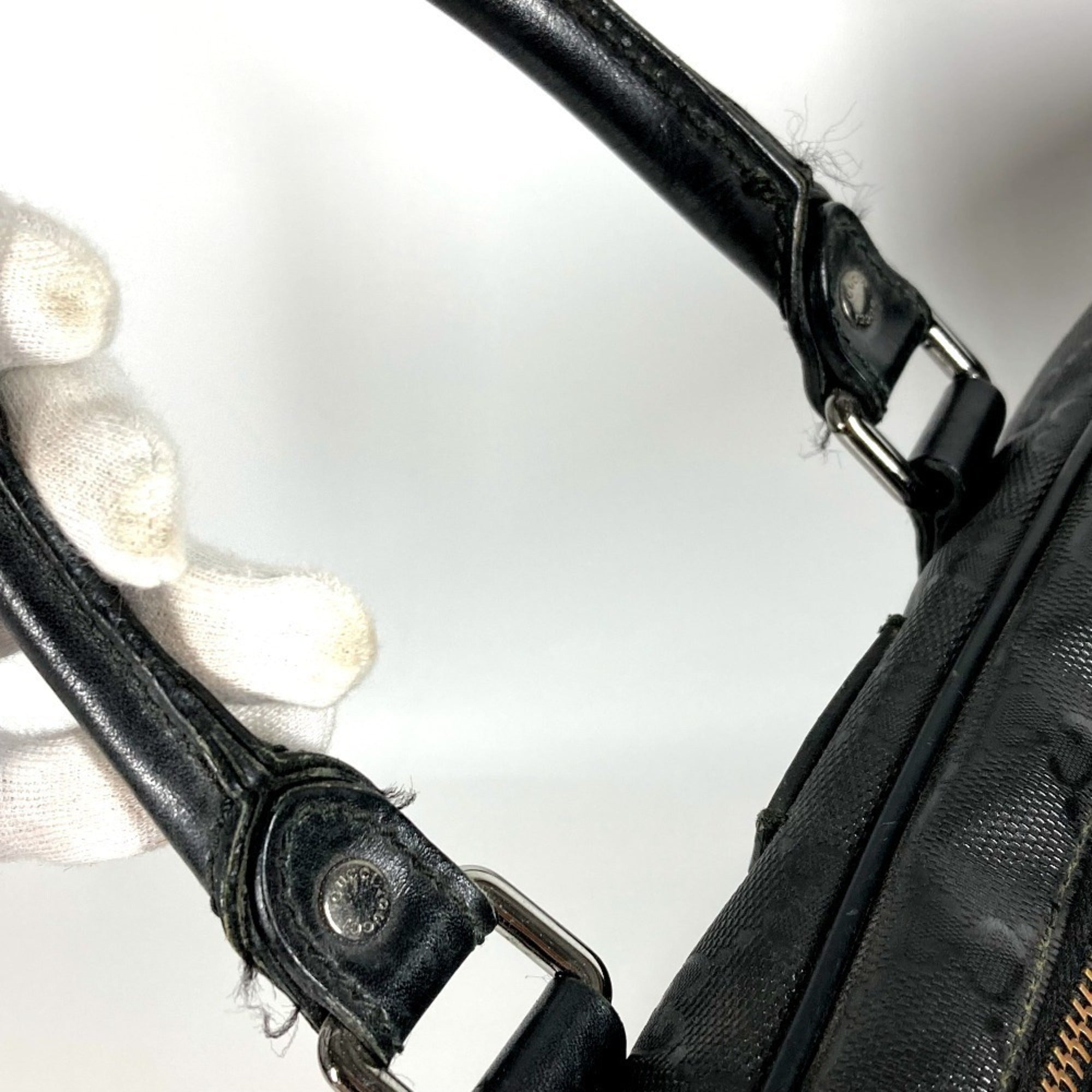 Gucci Black Gg Imprimé Handbag Tote Bag (Pre-Owned)