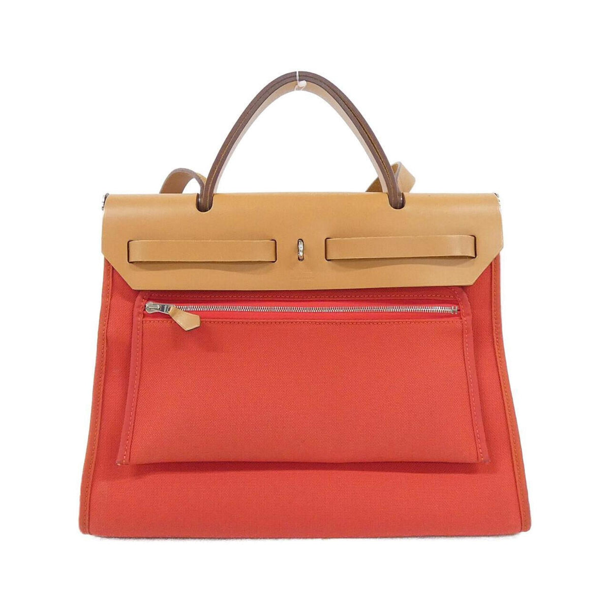 Hermes Fauve Red Color Leather Handbag (Pre-Owned)
