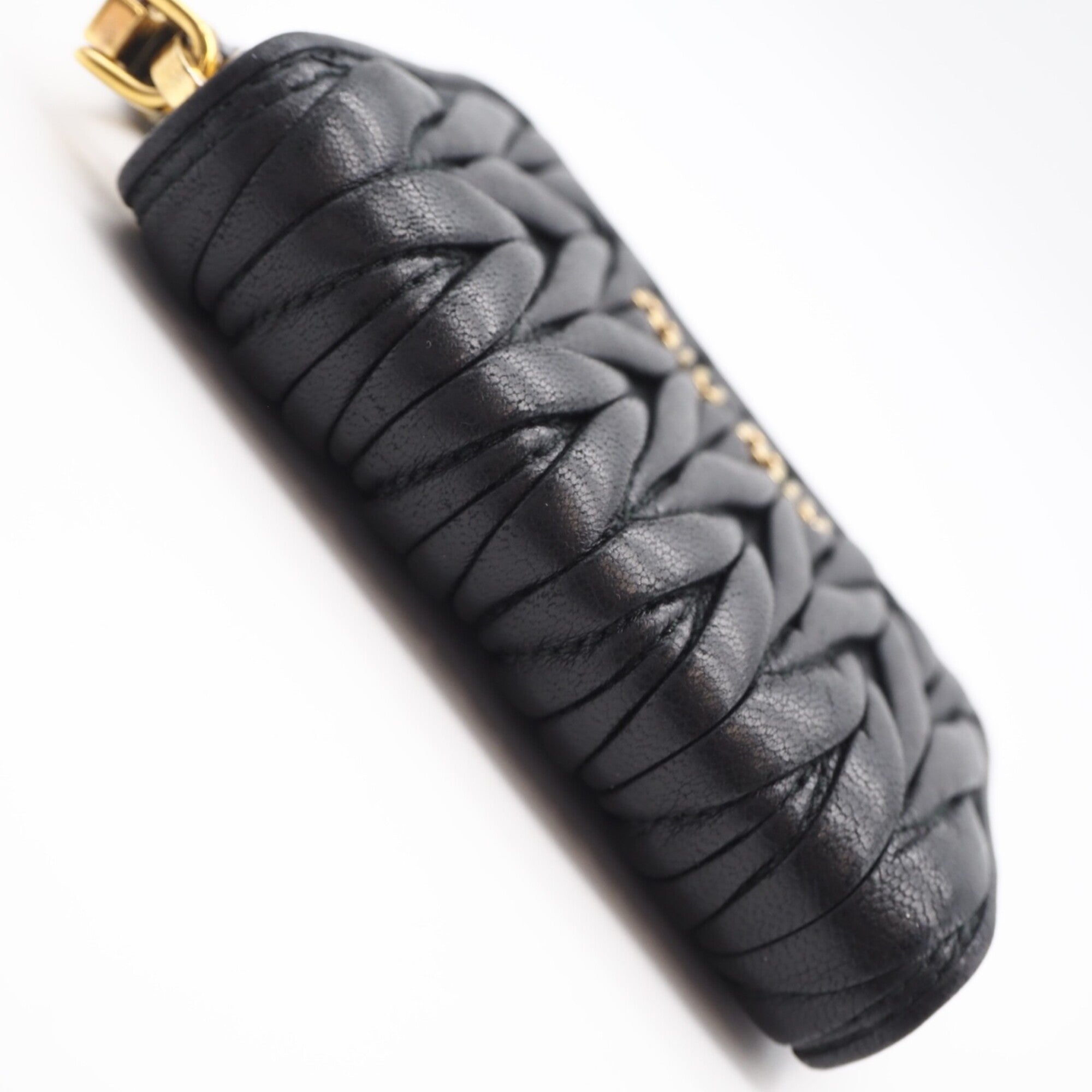 Miu Miu Matelasse Black Leather Coin Purse/Coin Case (Pre-Owned)