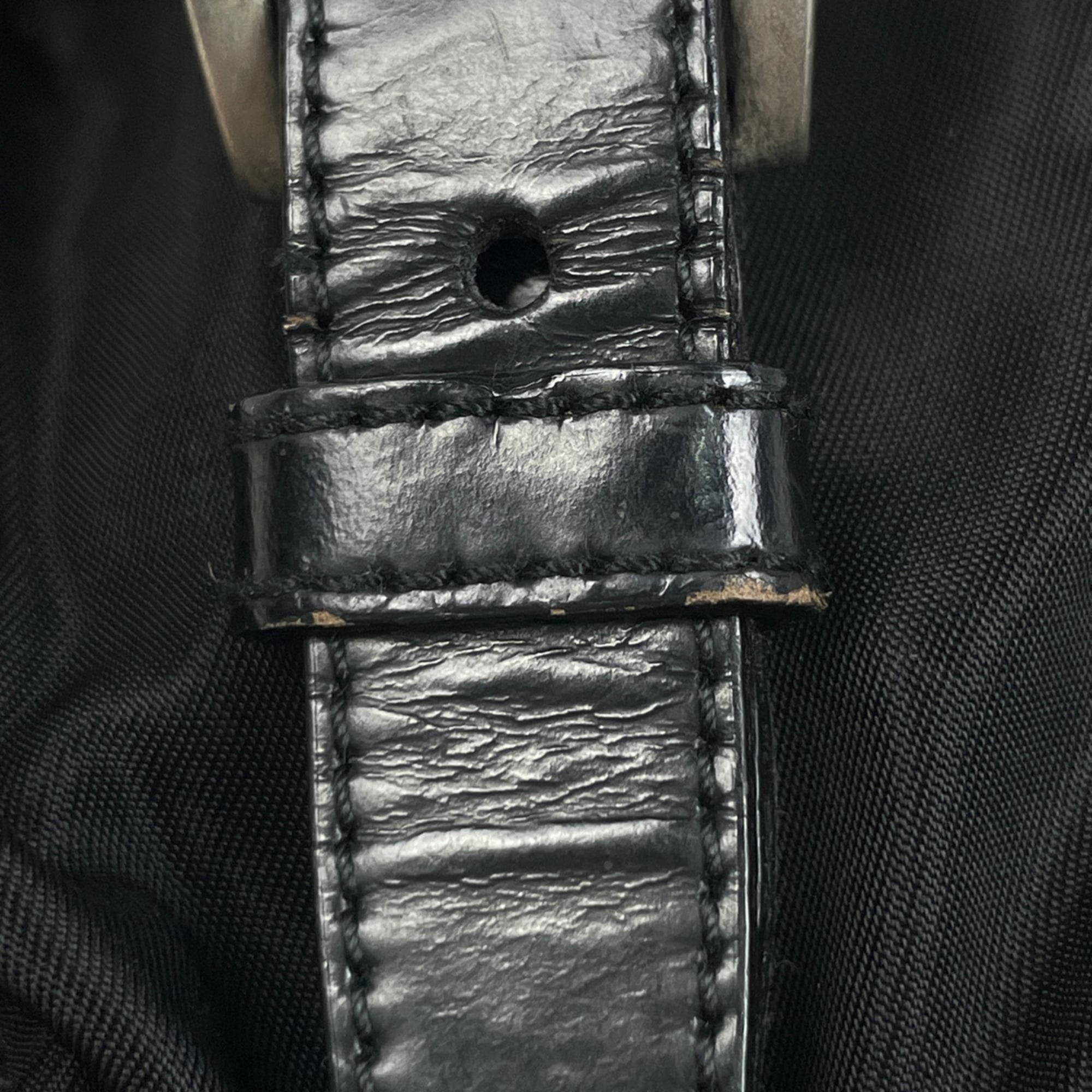 Prada Black Nylon Leather Backpack (Pre-Owned)