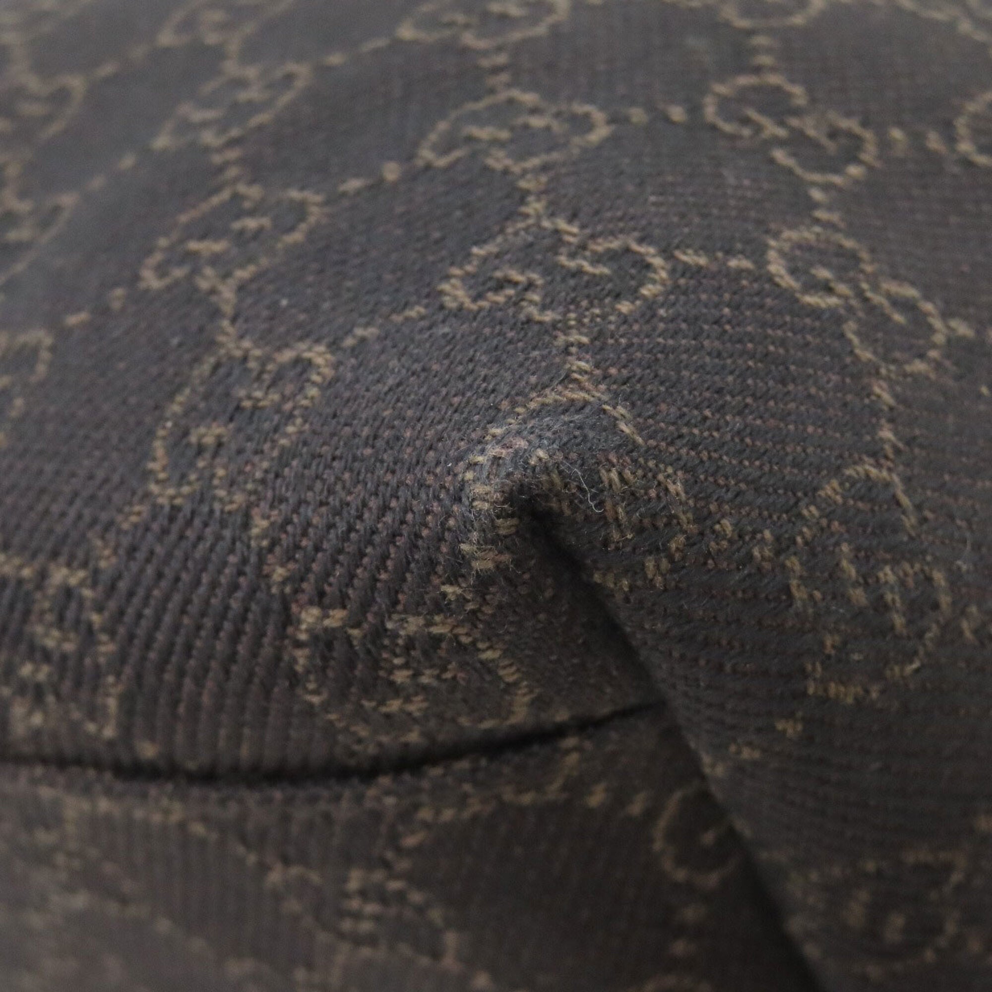 Gucci Dark Brown Canvas Shoulder Bag (Pre-Owned)