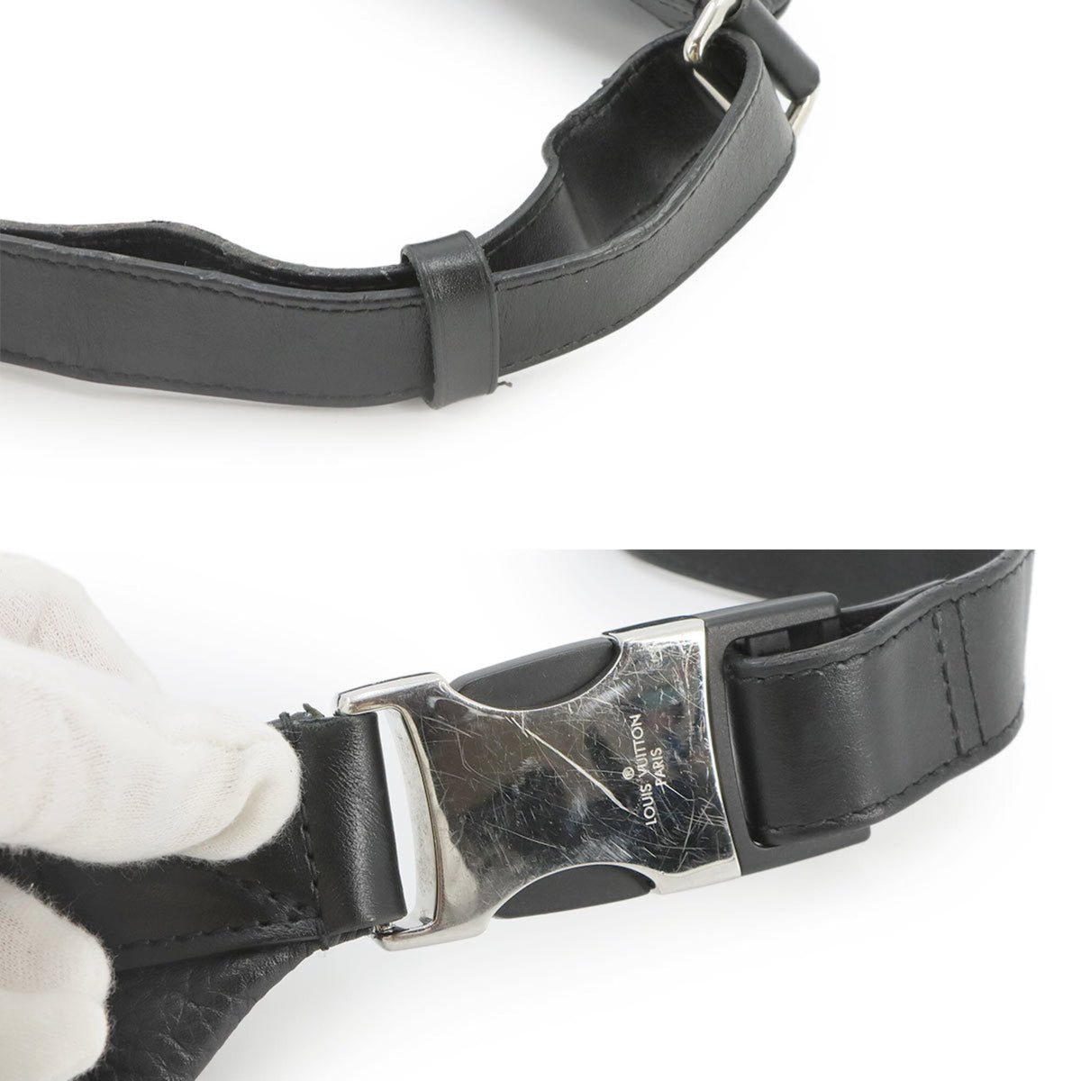 Louis Vuitton Noir Monogram Shadow Fanny Pack Sling Bag (Pre-Owned)