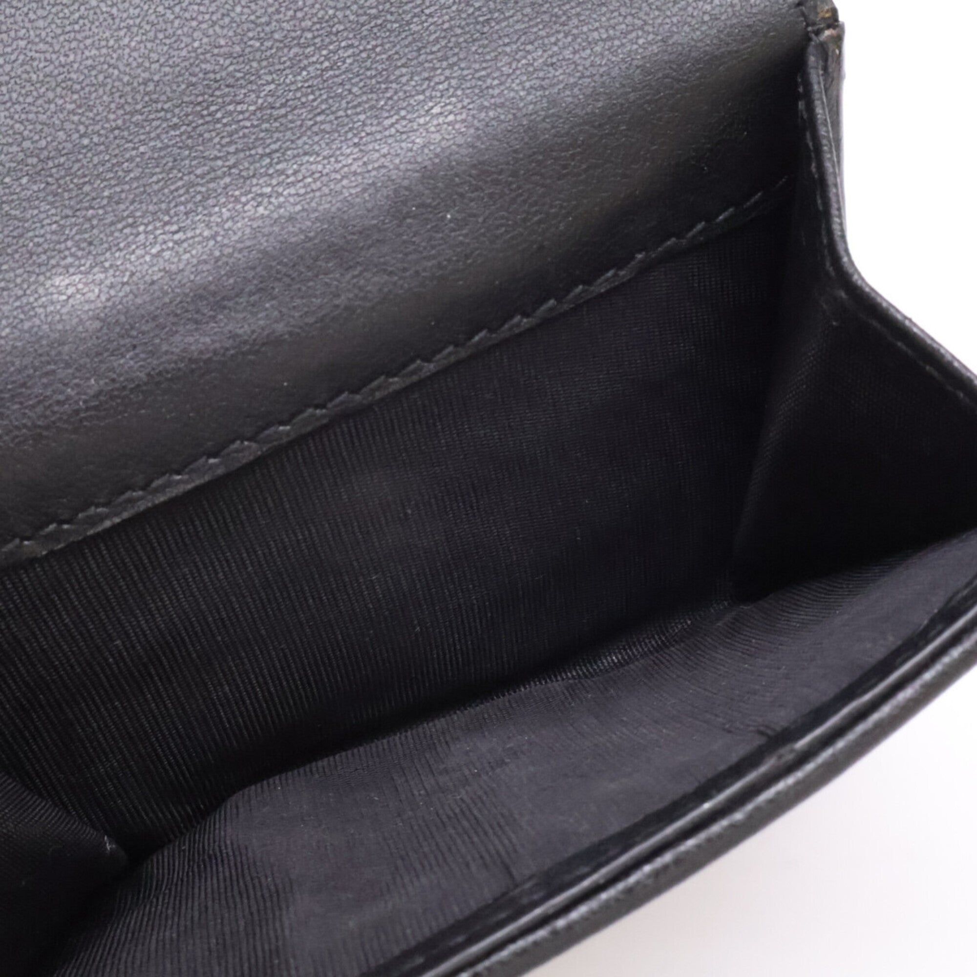 Christian Dior Black Leather Wallet (Tri-Fold) (Pre-Owned)