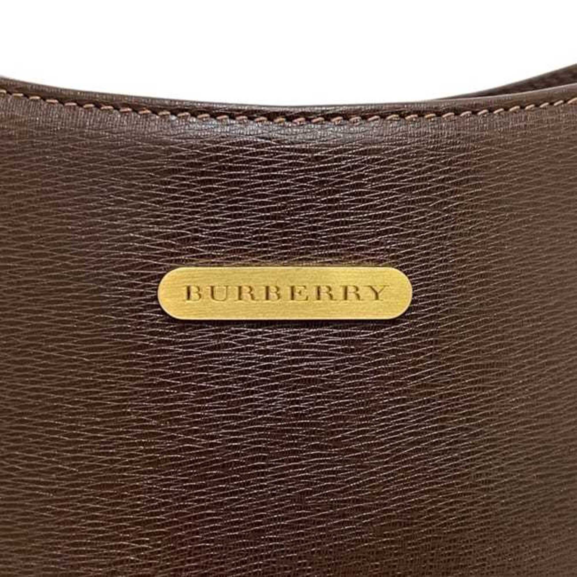 Burberry Brown Leather Shoulder Bag (Pre-Owned)