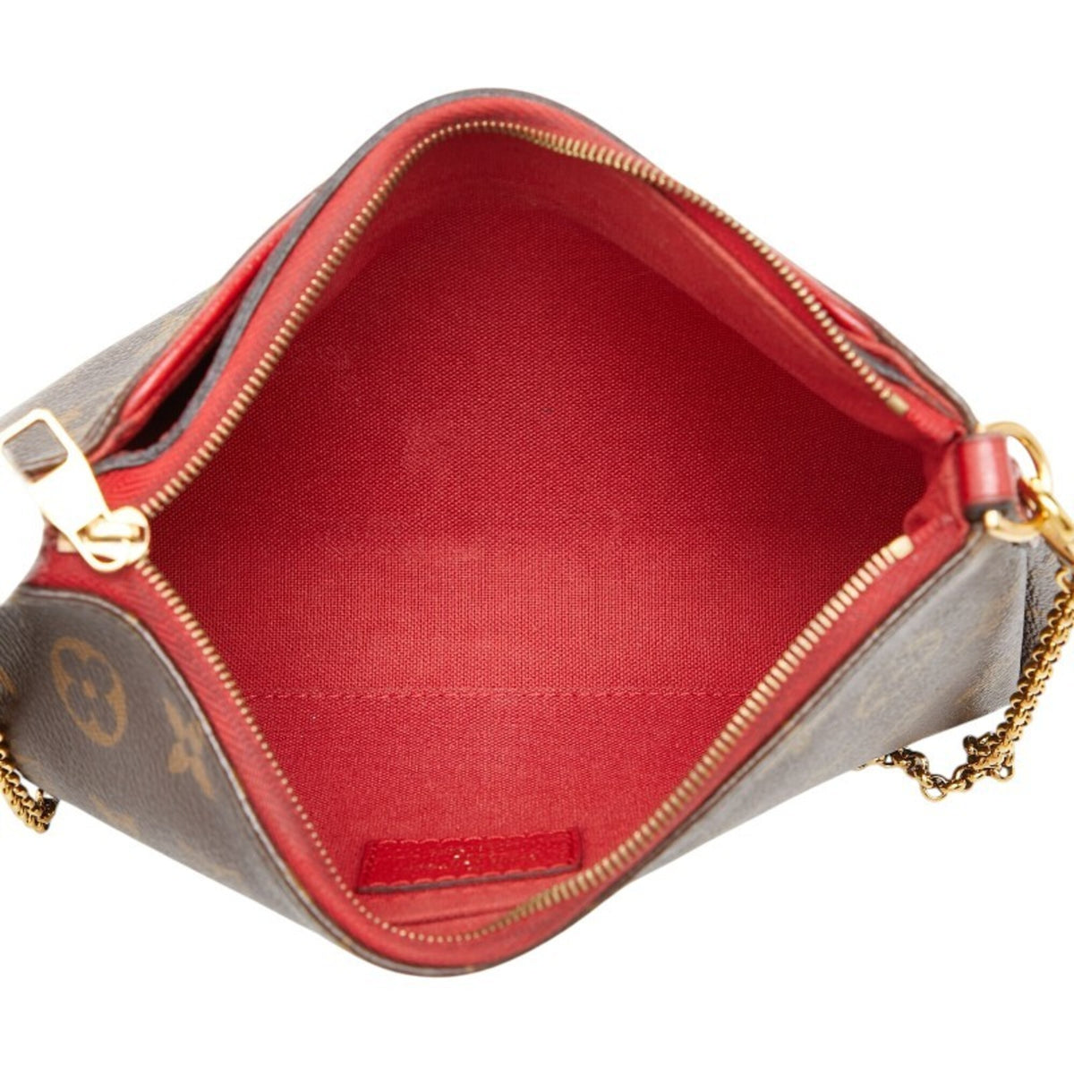 Louis Vuitton Monogram Brown Cerise Monogram Red Color Monogram Handbag Shoulder Bag (Pre-Owned)