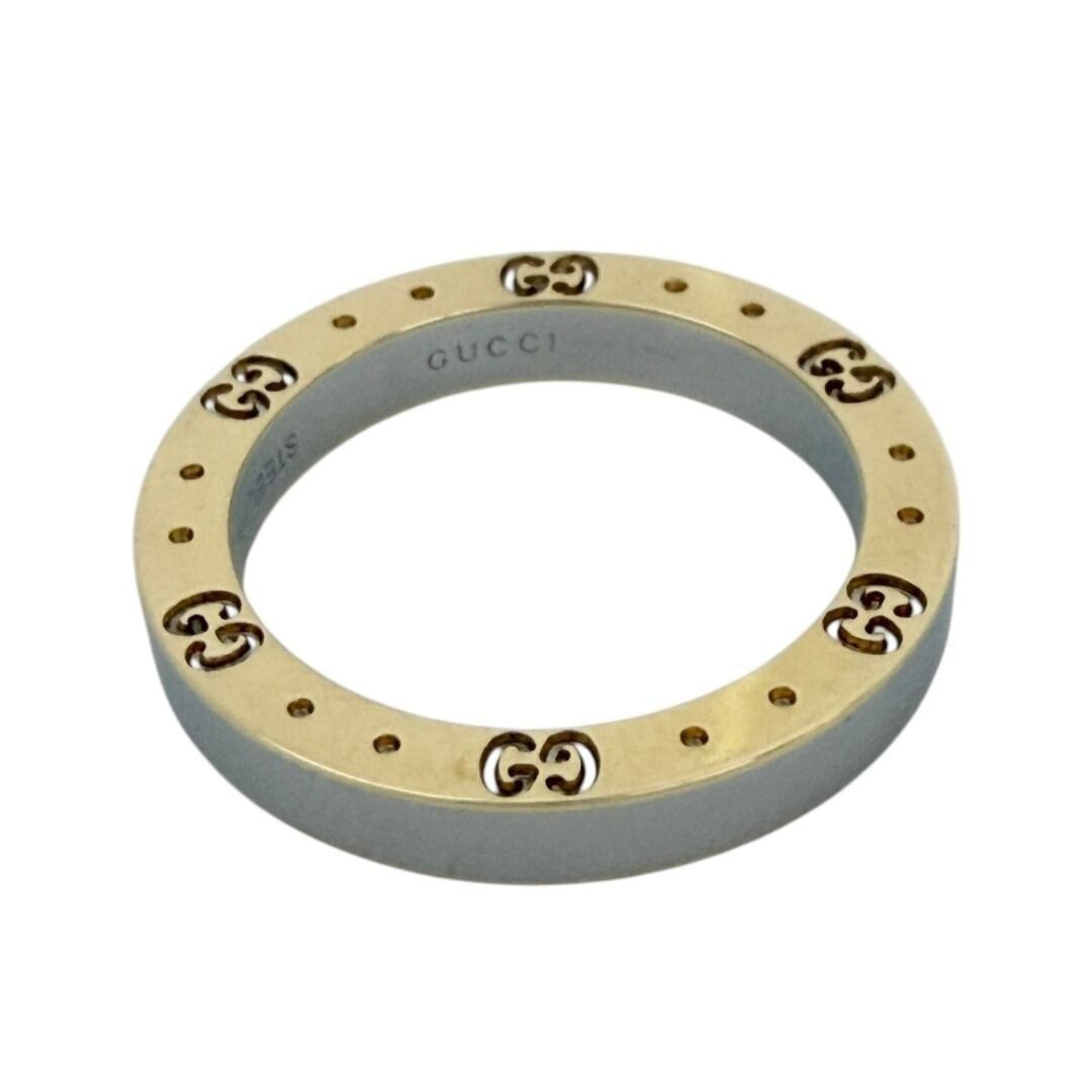 Gucci Yellow Gold (18K) Stainless Steel Band Ring (Pre-Owned)