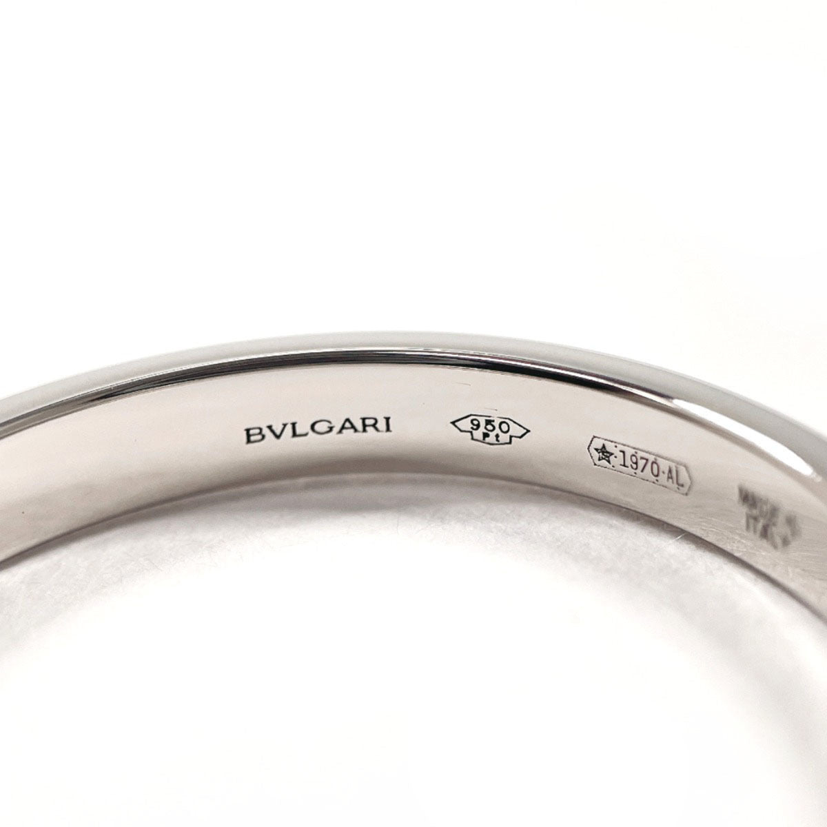 Bvlgari Silver Platinum 950 Wedding Ring (Pre-Owned)