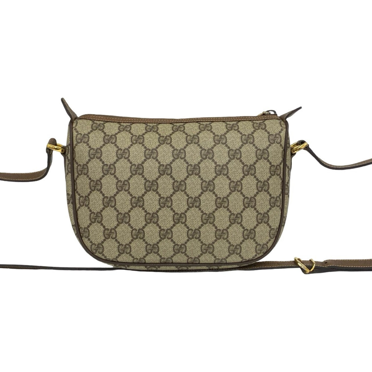 Gucci Brown Green Red Color Leather Pvc Pochette Shoulder Bag (Pre-Owned)