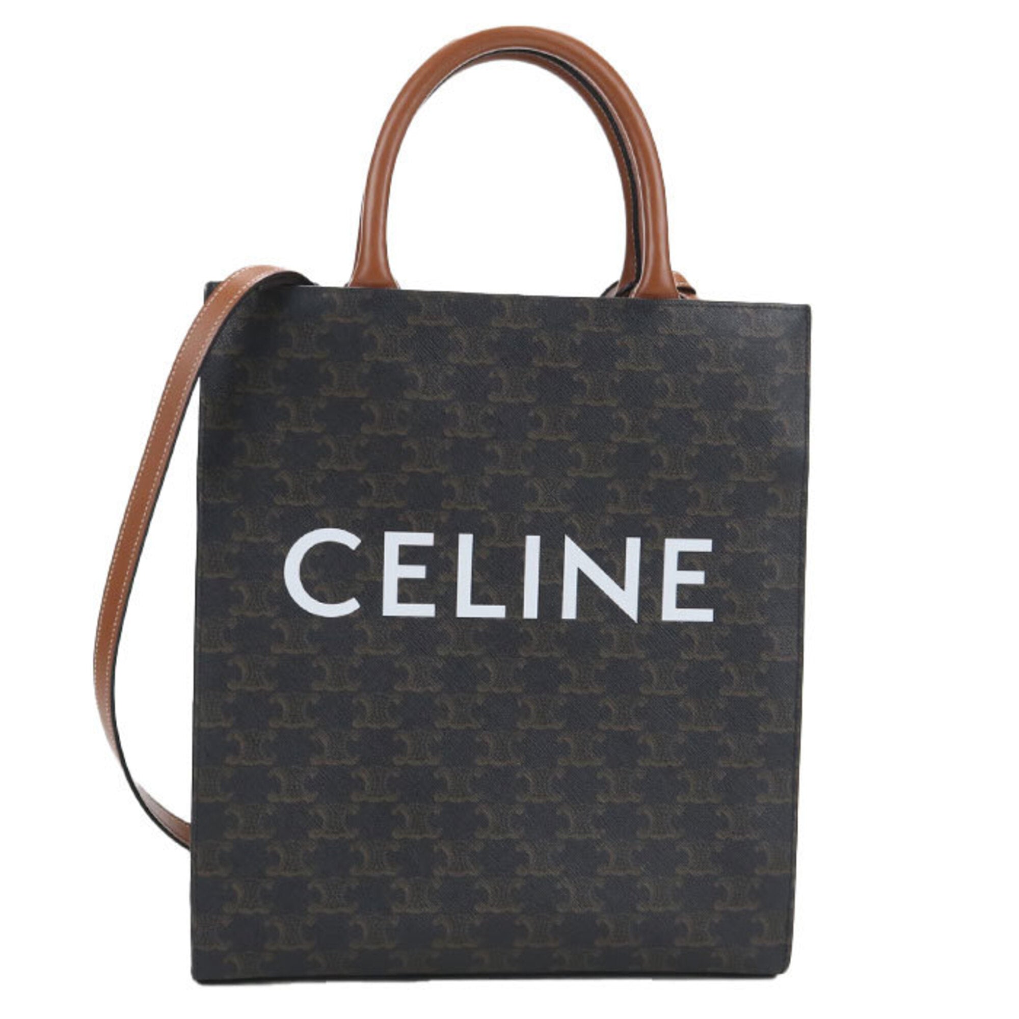 Celine Brown Pvc Tote Bag (Pre-Owned)