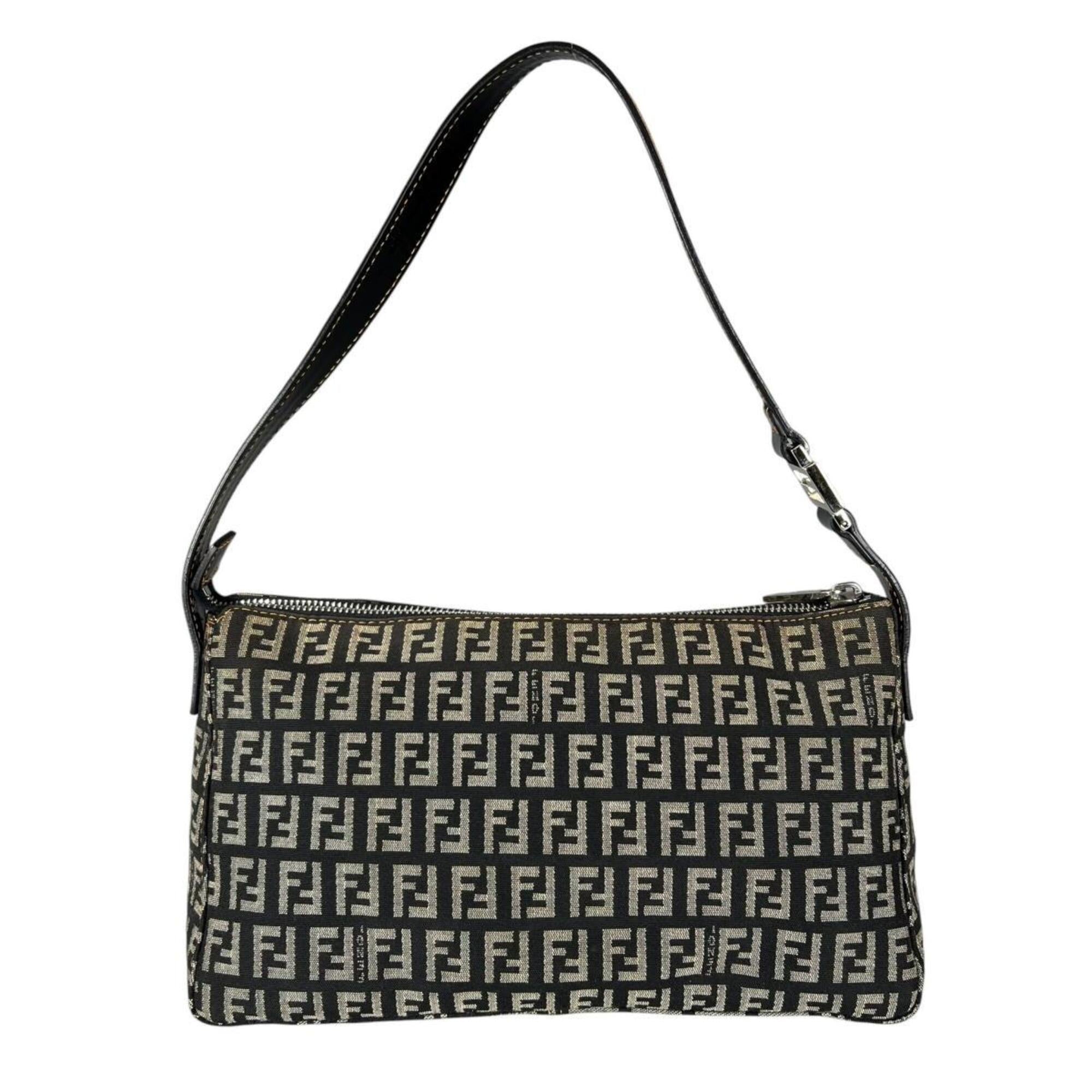 Fendi Gray Zucchino Nylon Shoulder Bag (Pre-Owned)