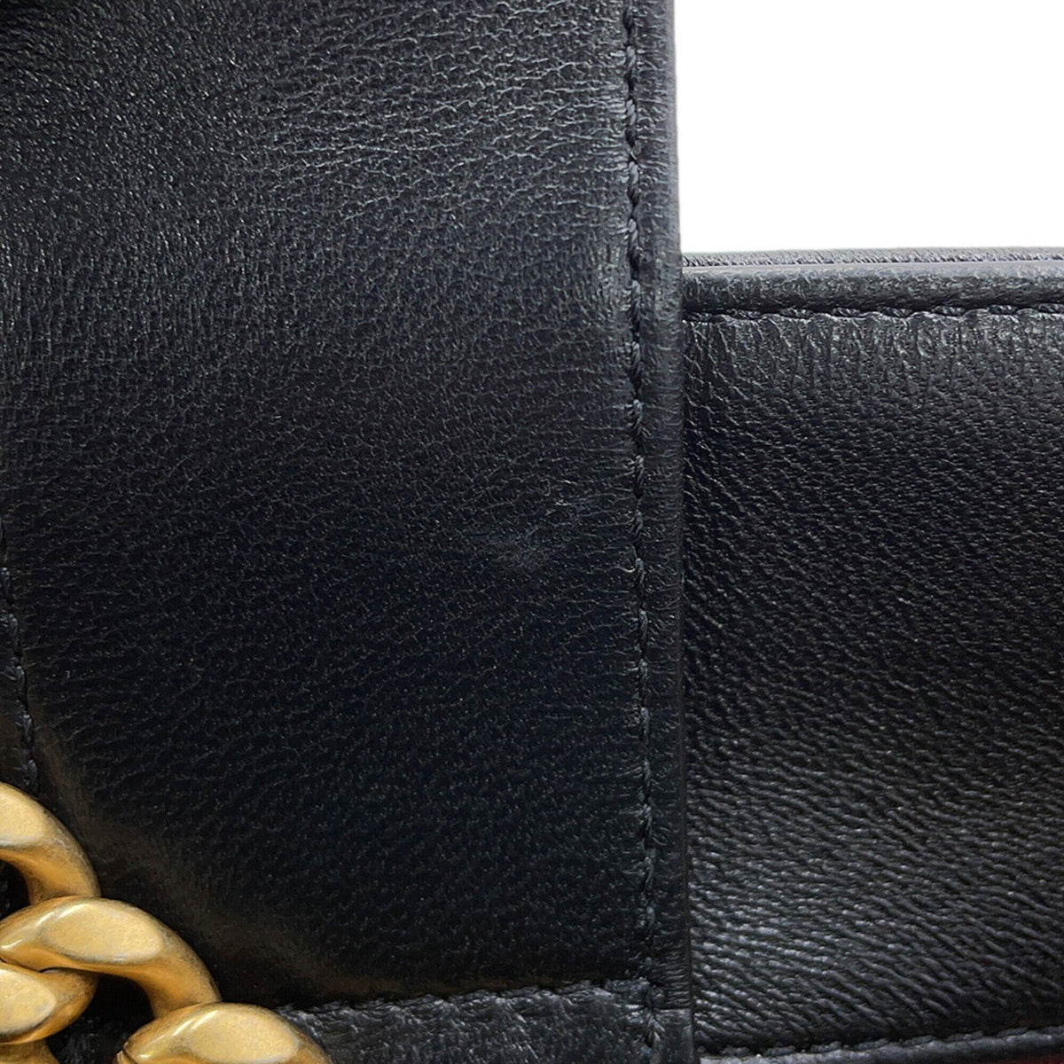 Chanel Matelasse Black Leather Handbag Shopping Bag (Pre-Owned)