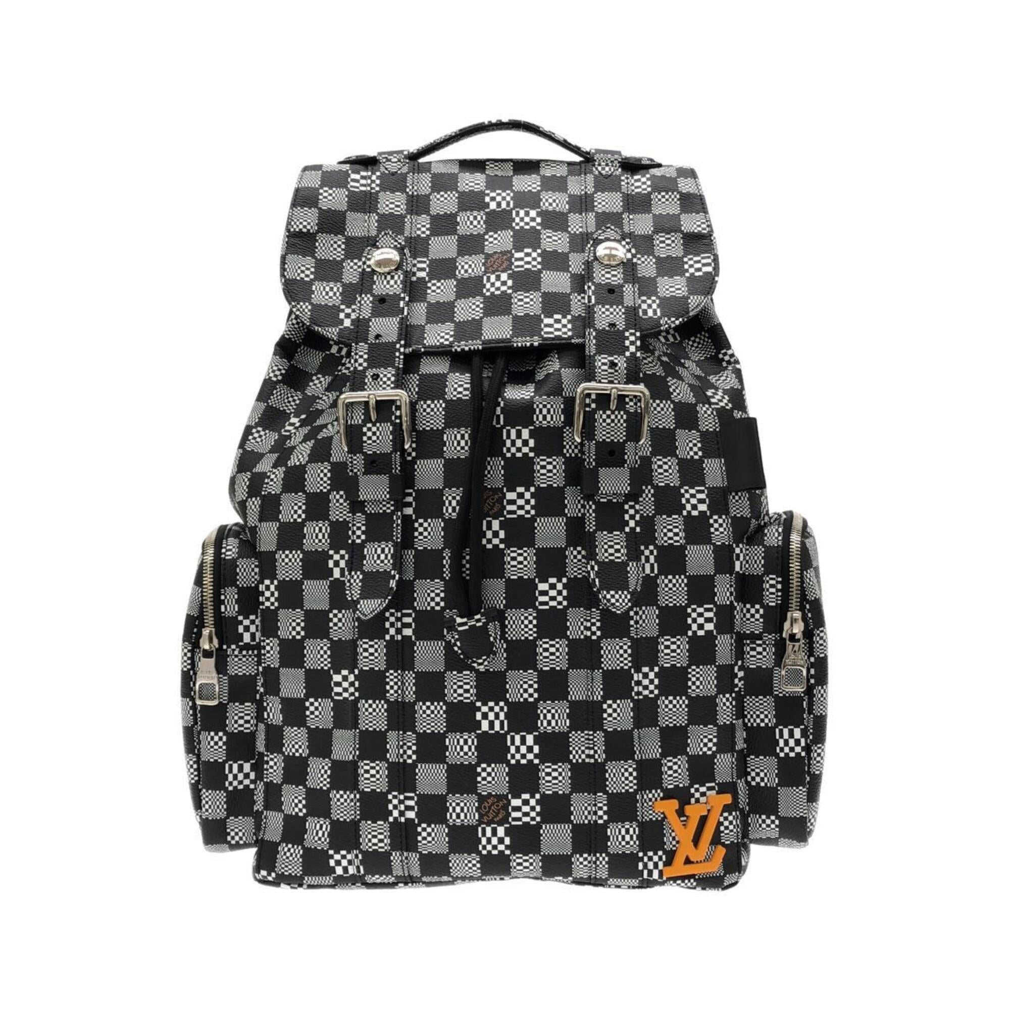 Louis Vuitton Black Coated Canvas Backpack (Pre-Owned)