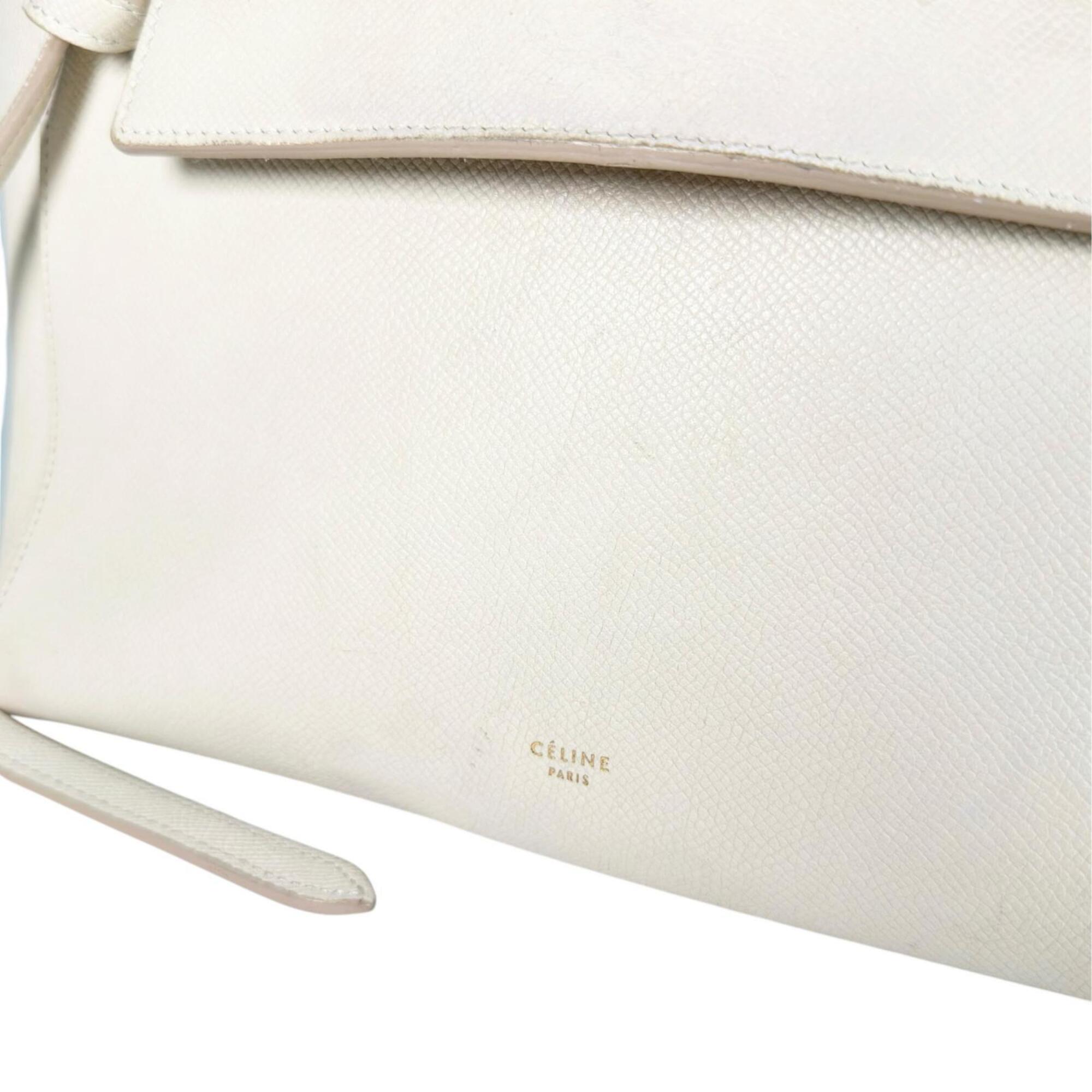 Celine Ivory White Leather Handbag (Pre-Owned)