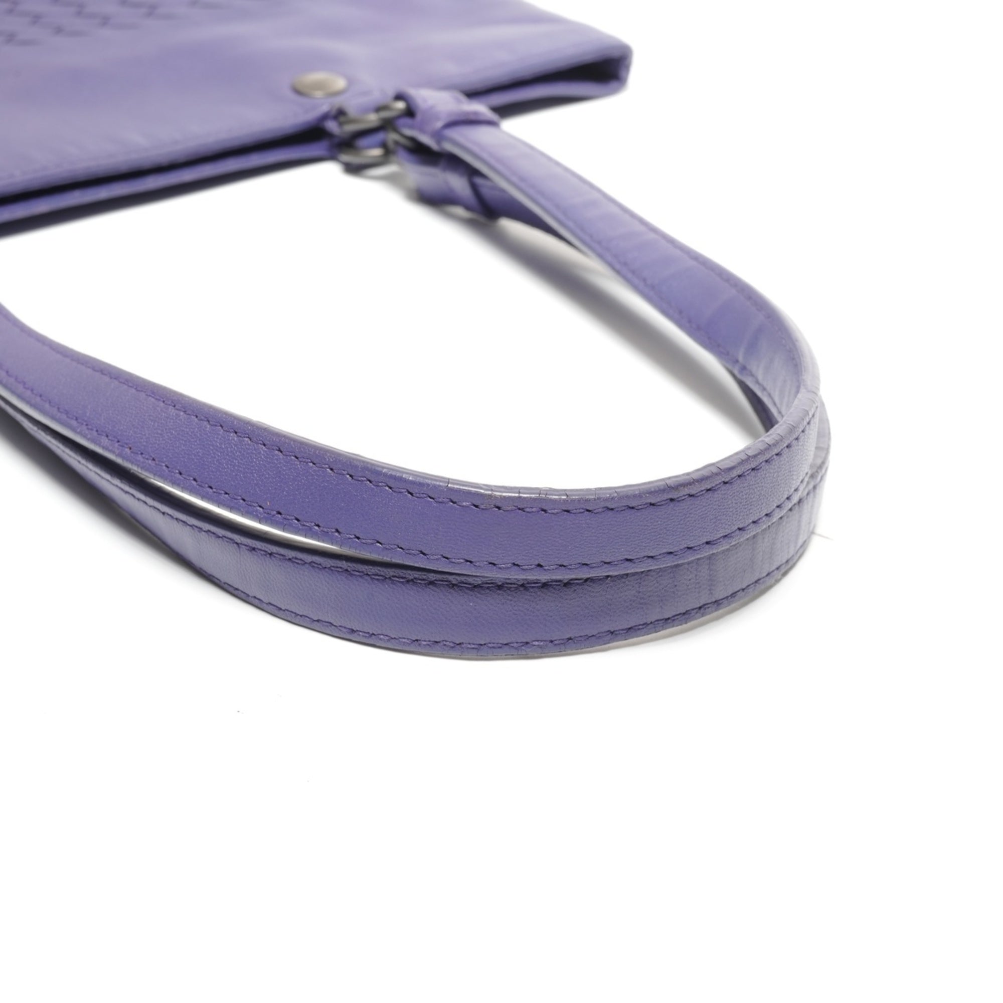 Bottega Veneta Intrecciato Purple Intrecciato Shoulder Bag (Pre-Owned)