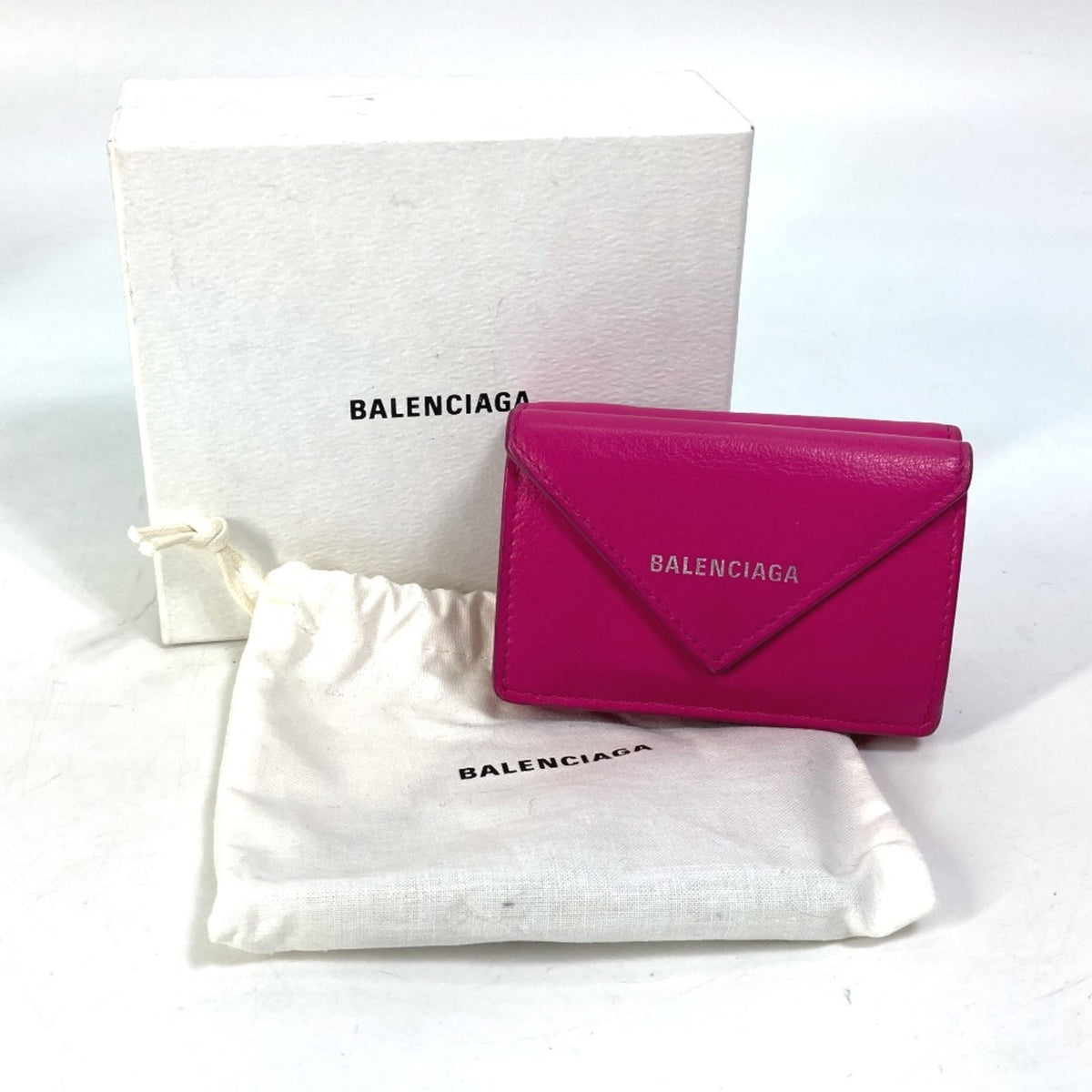 Balenciaga Pink Leather Wallet (Tri-Fold) (Pre-Owned)