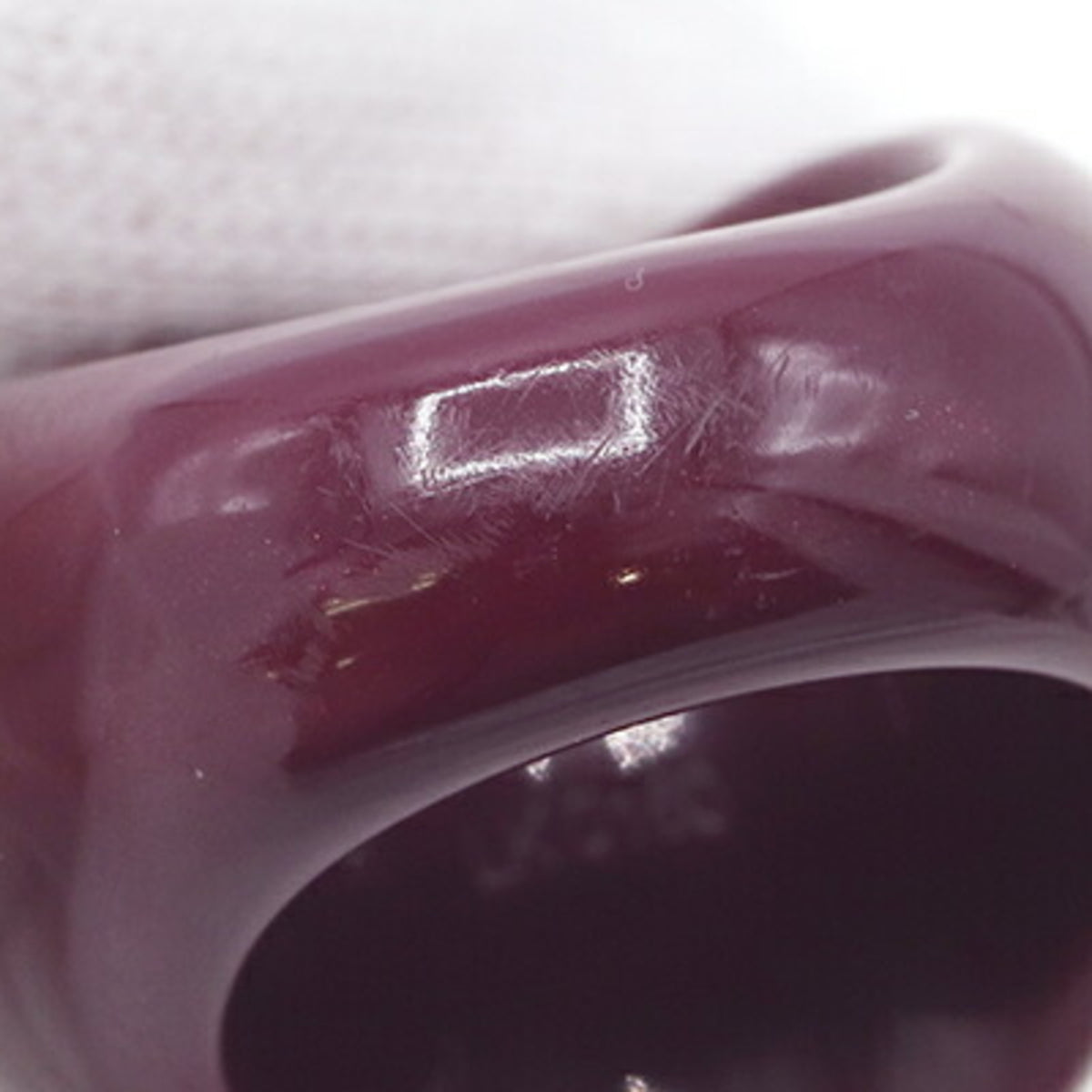 Louis Vuitton Rouge Fauviste Resin Band Ring (Pre-Owned)