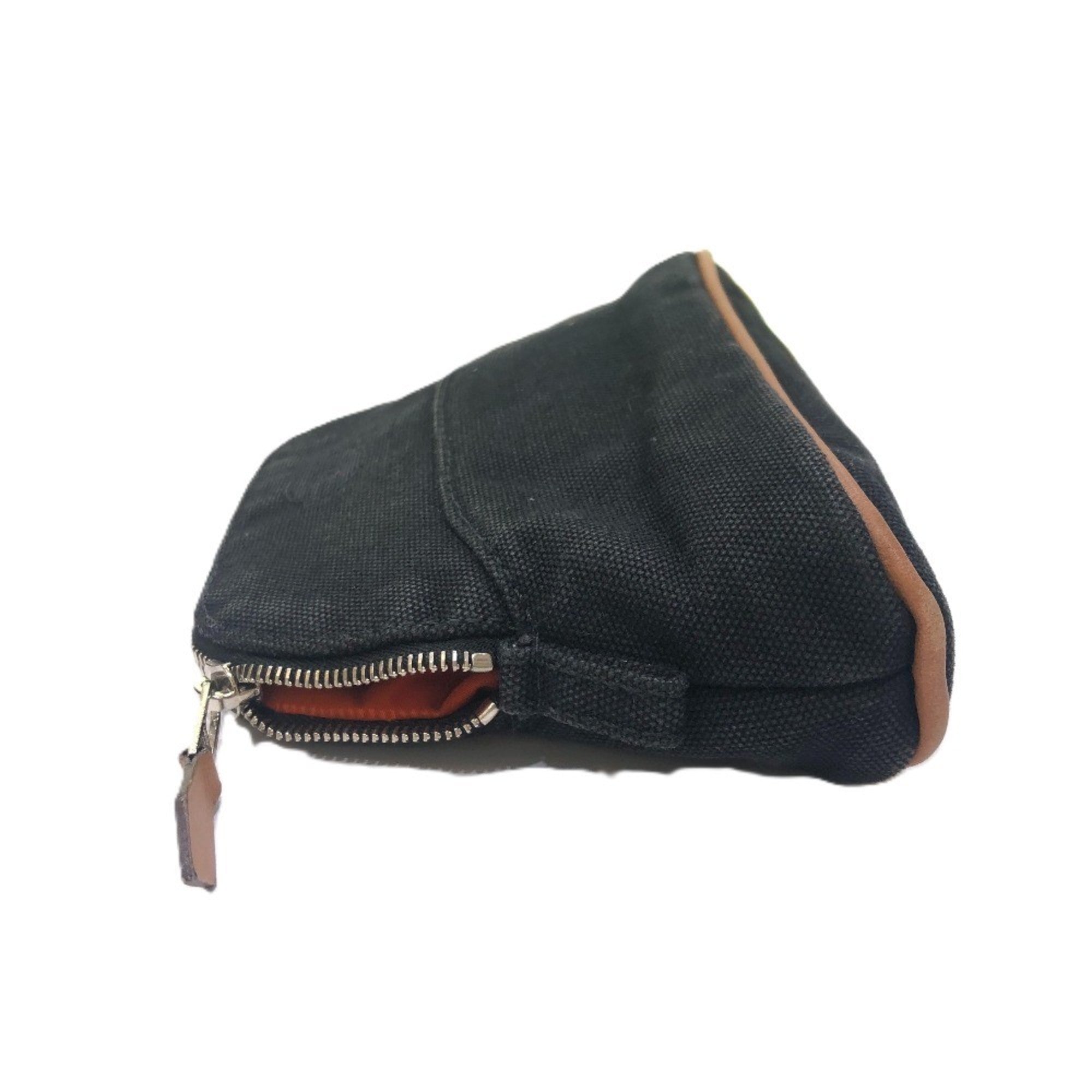 Hermes Bolide Black Canvas Pouch (Pre-Owned)