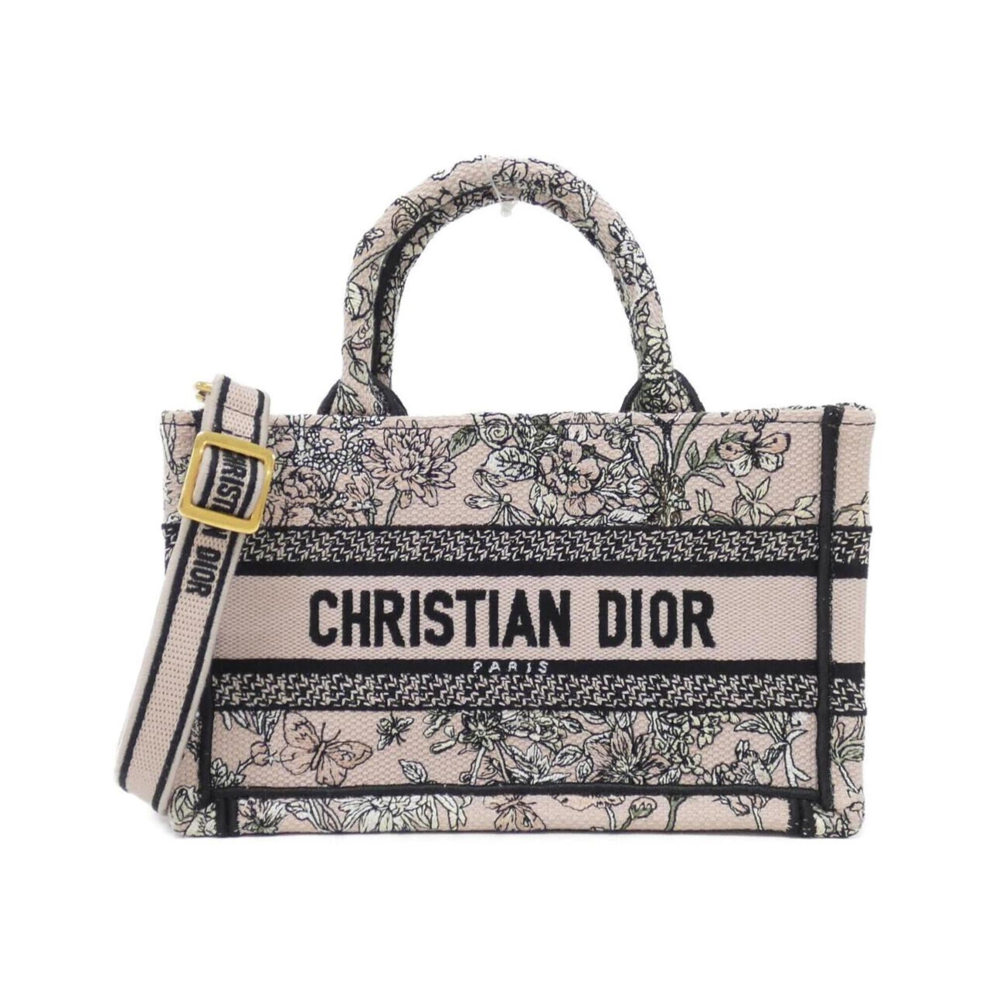 Christian Dior Pink Canvas Handbag (Pre-Owned)