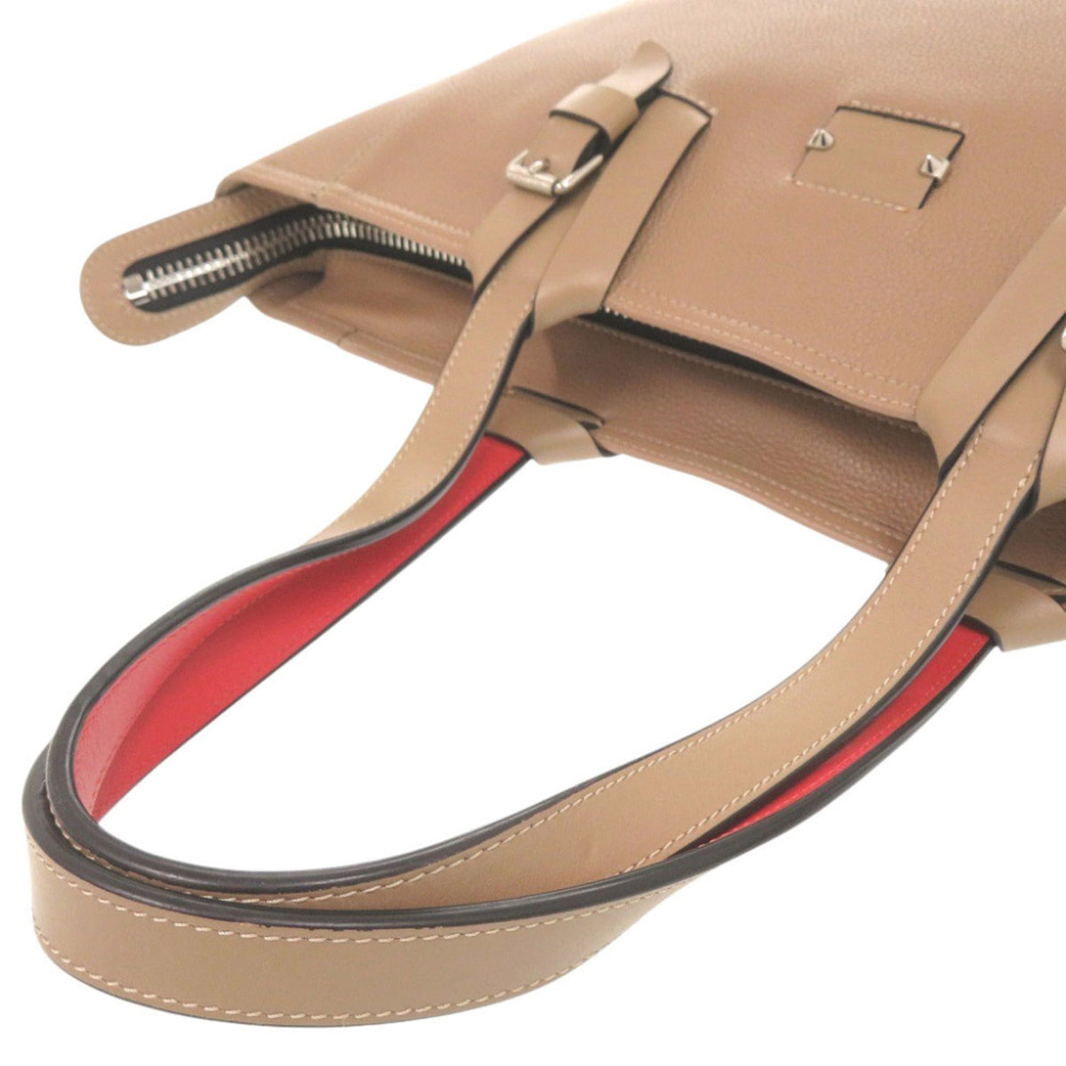 Christian Louboutin Beige Leather Tote Bag (Pre-Owned)